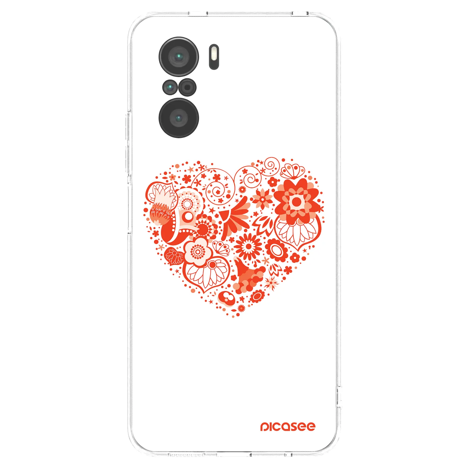 Picasee silikonska prozirna maskica za Xiaomi Poco F3 - Big heart