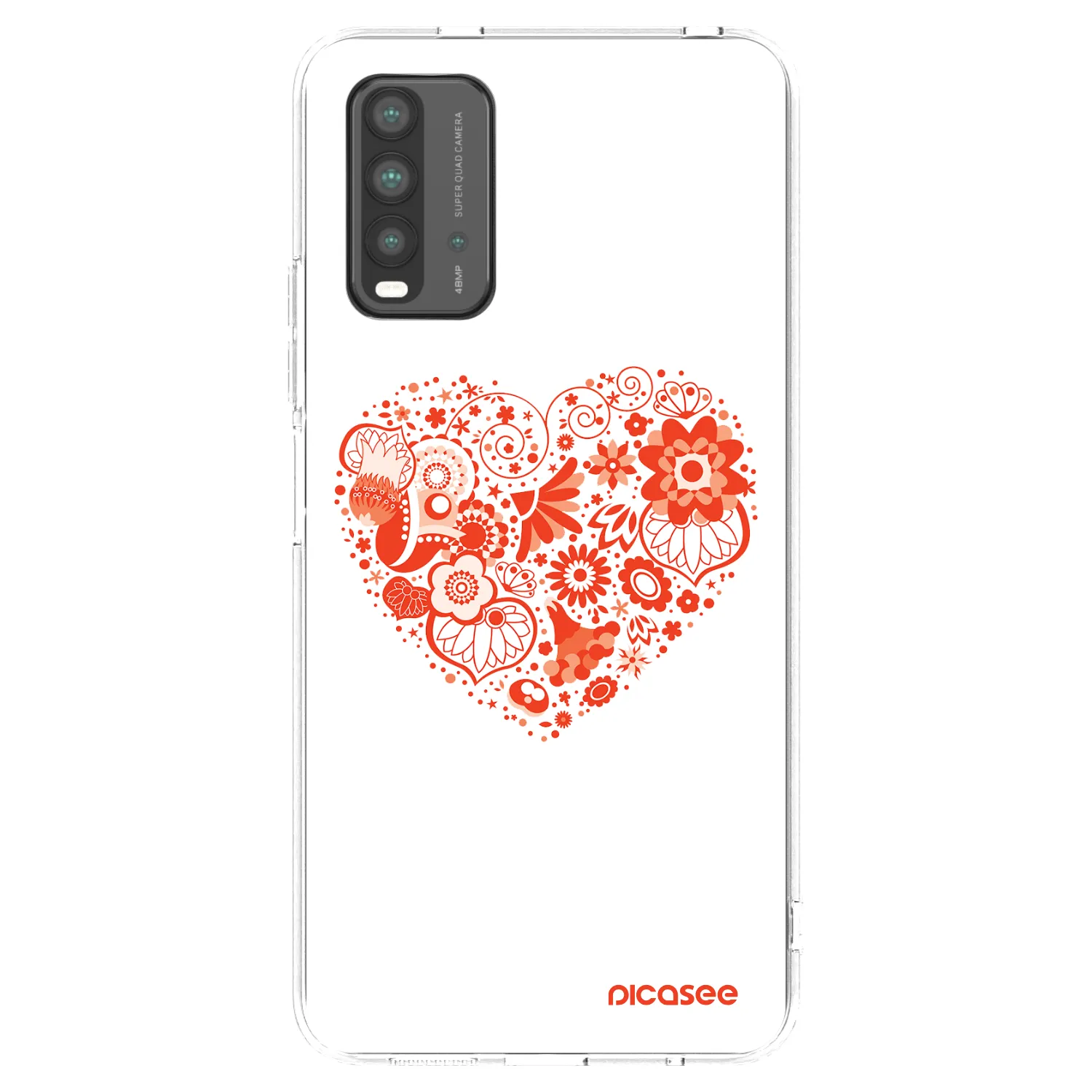Picasee crna silikonska maskica za Xiaomi Redmi 9T - Big heart