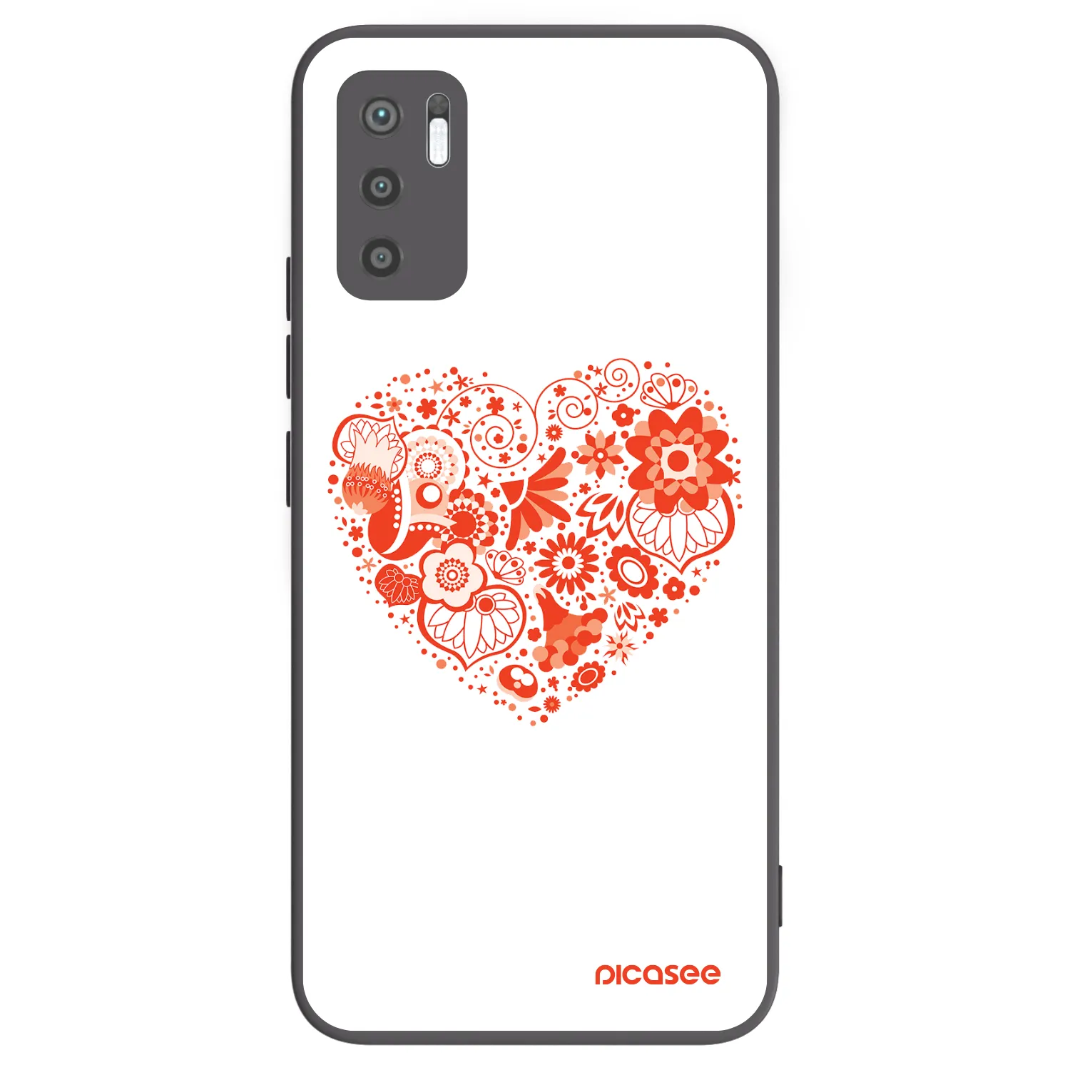 Picasee crna silikonska maskica za Xiaomi Redmi Note 10 5G - Big heart