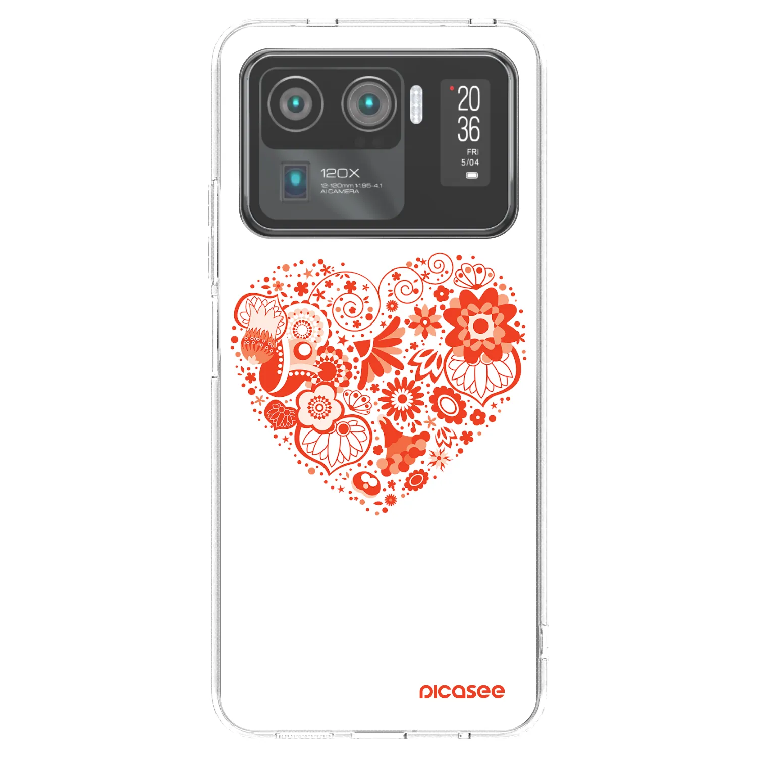 Picasee silikonska prozirna maskica za Xiaomi Mi 11 Ultra - Big heart