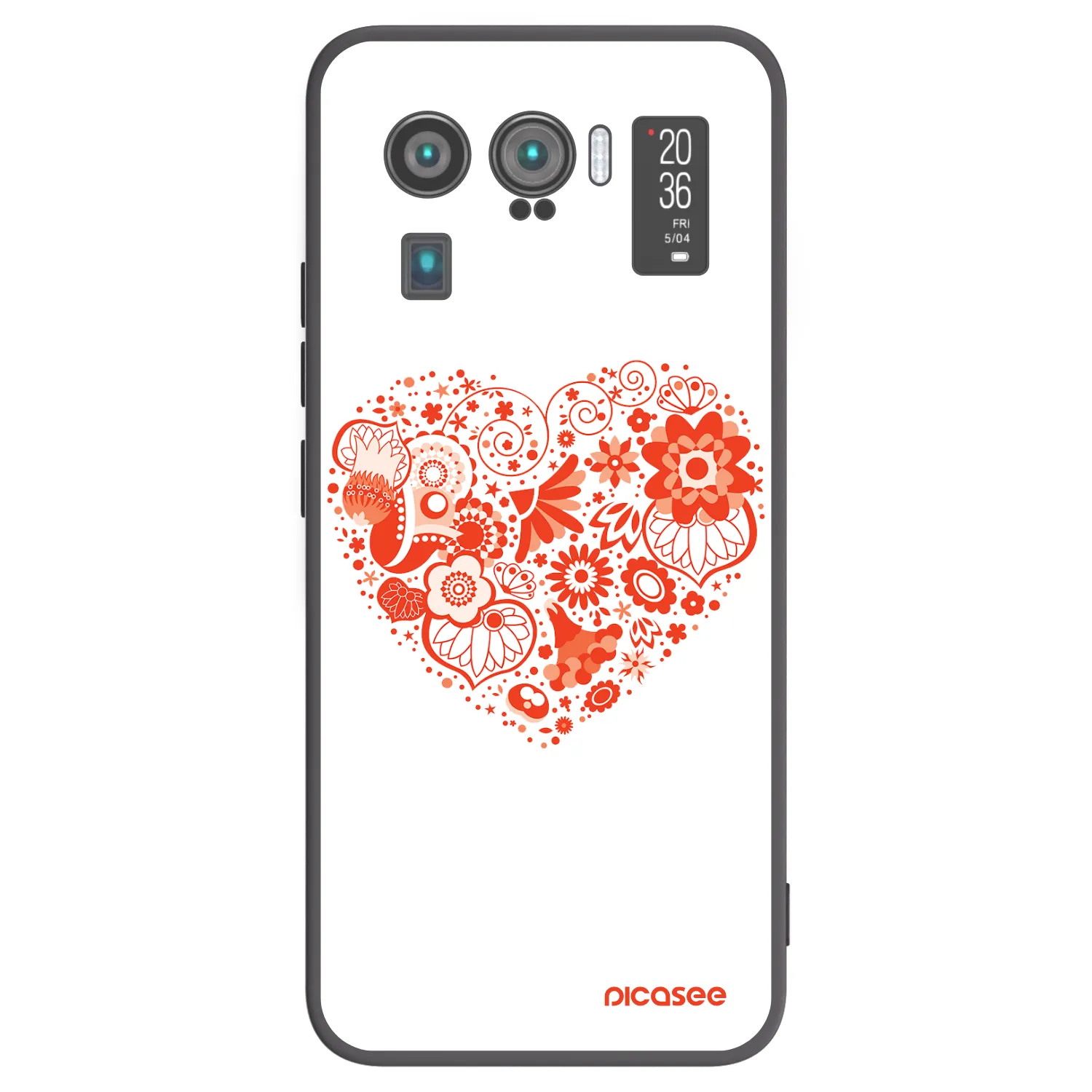 Picasee crna silikonska maskica za Xiaomi Mi 11 Ultra - Big heart