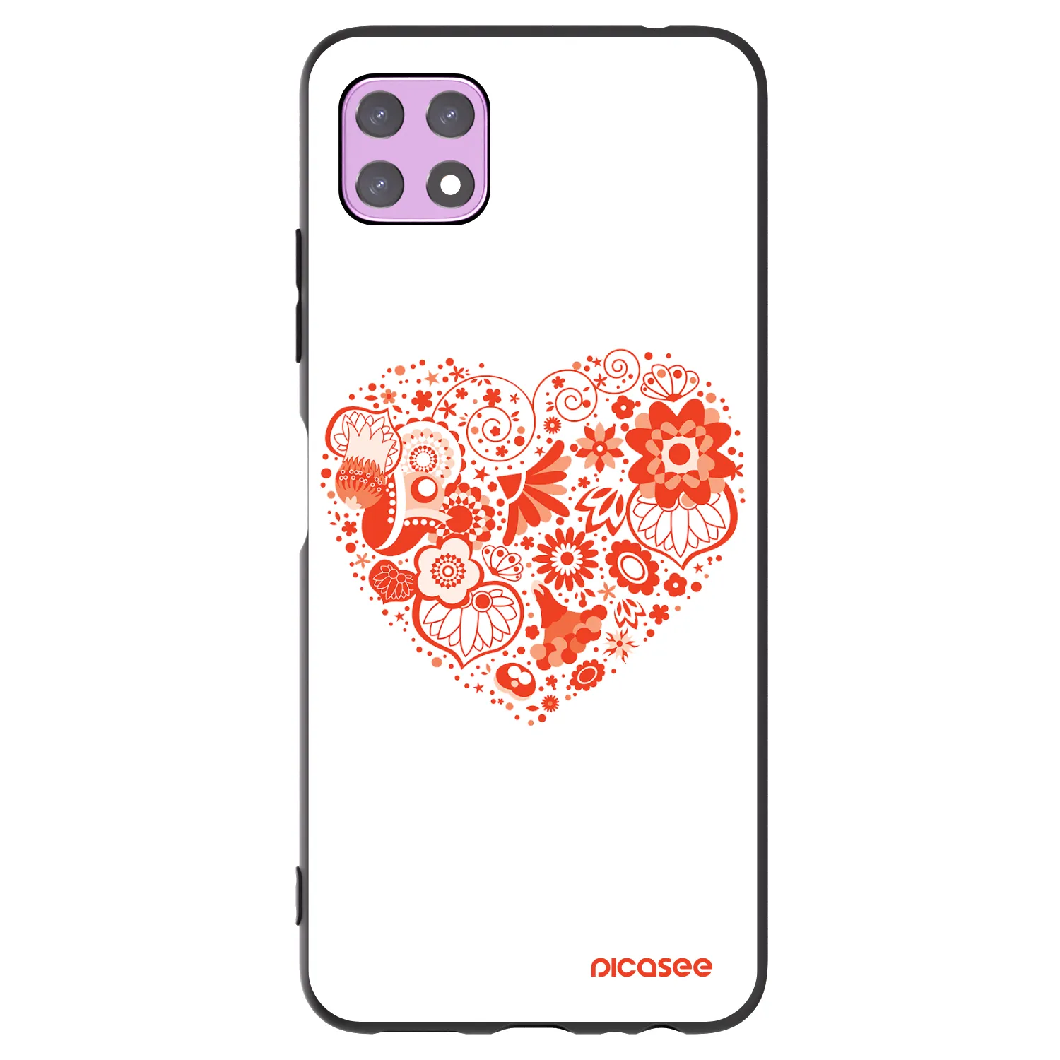 Picasee crna silikonska maskica za Samsung Galaxy A22 A226B 5G - Big heart