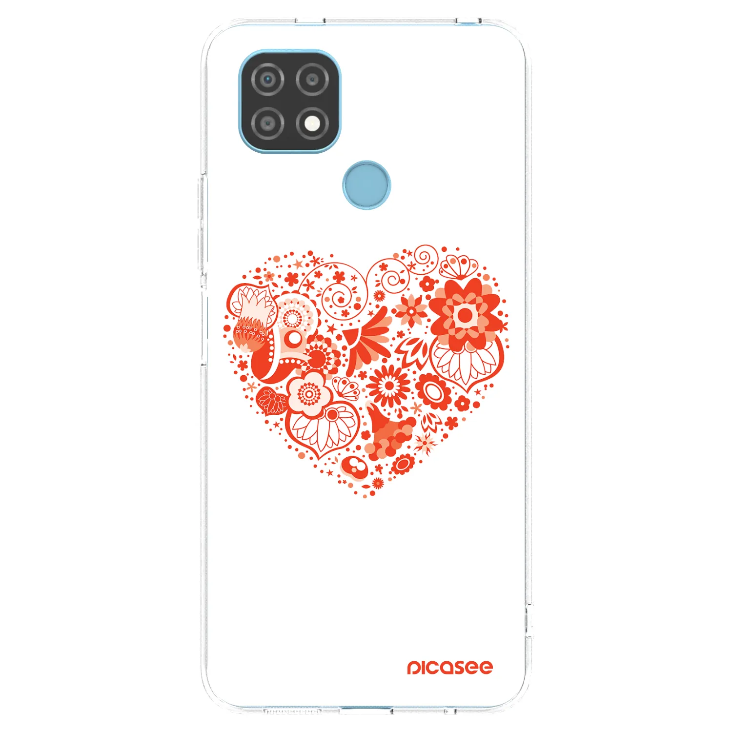 Picasee silikonska prozirna maskica za Realme C21 - Big heart
