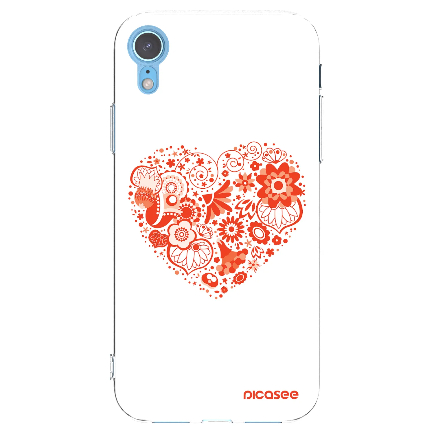 Picasee silikonska prozirna maskica za Apple iPhone XR - Big heart