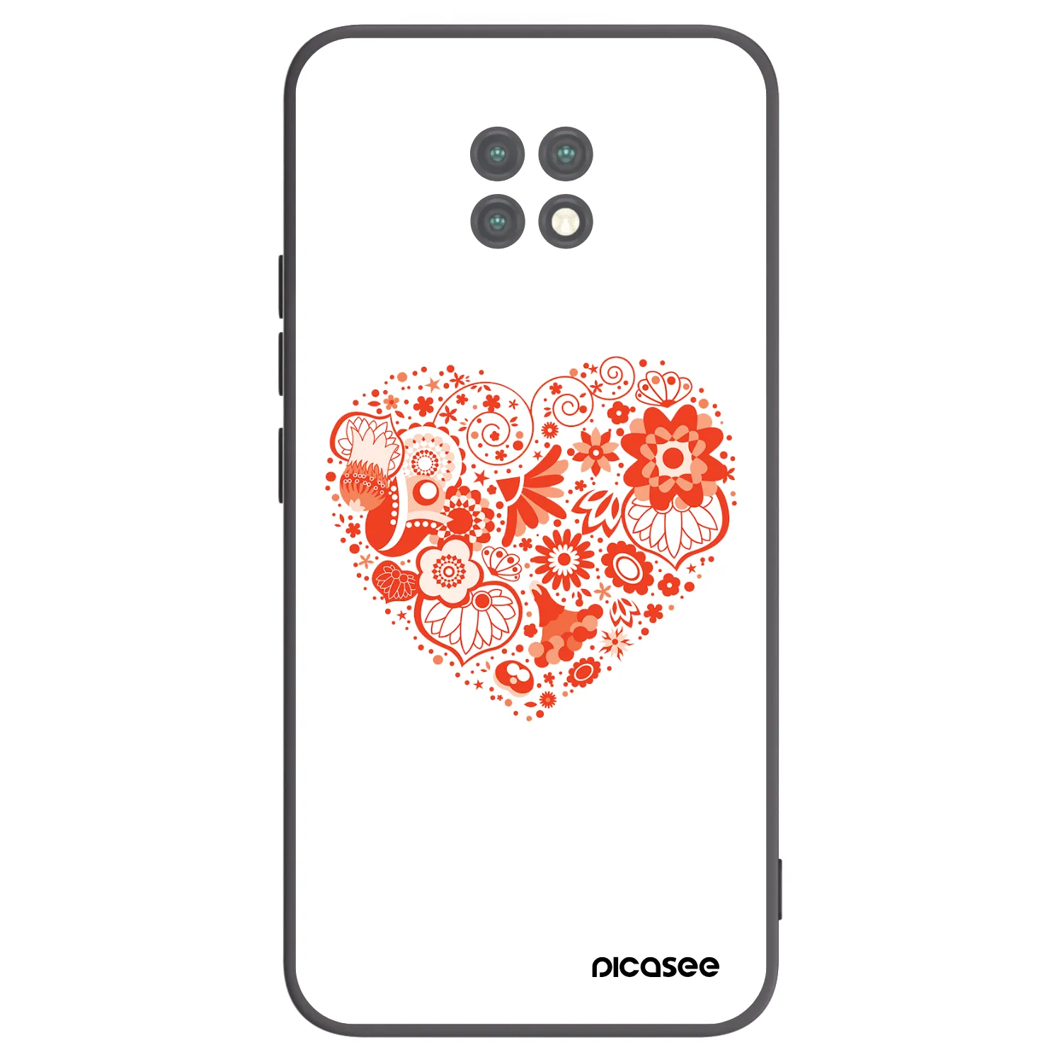 Picasee crna silikonska maskica za Xiaomi Redmi Note 9T - Big heart