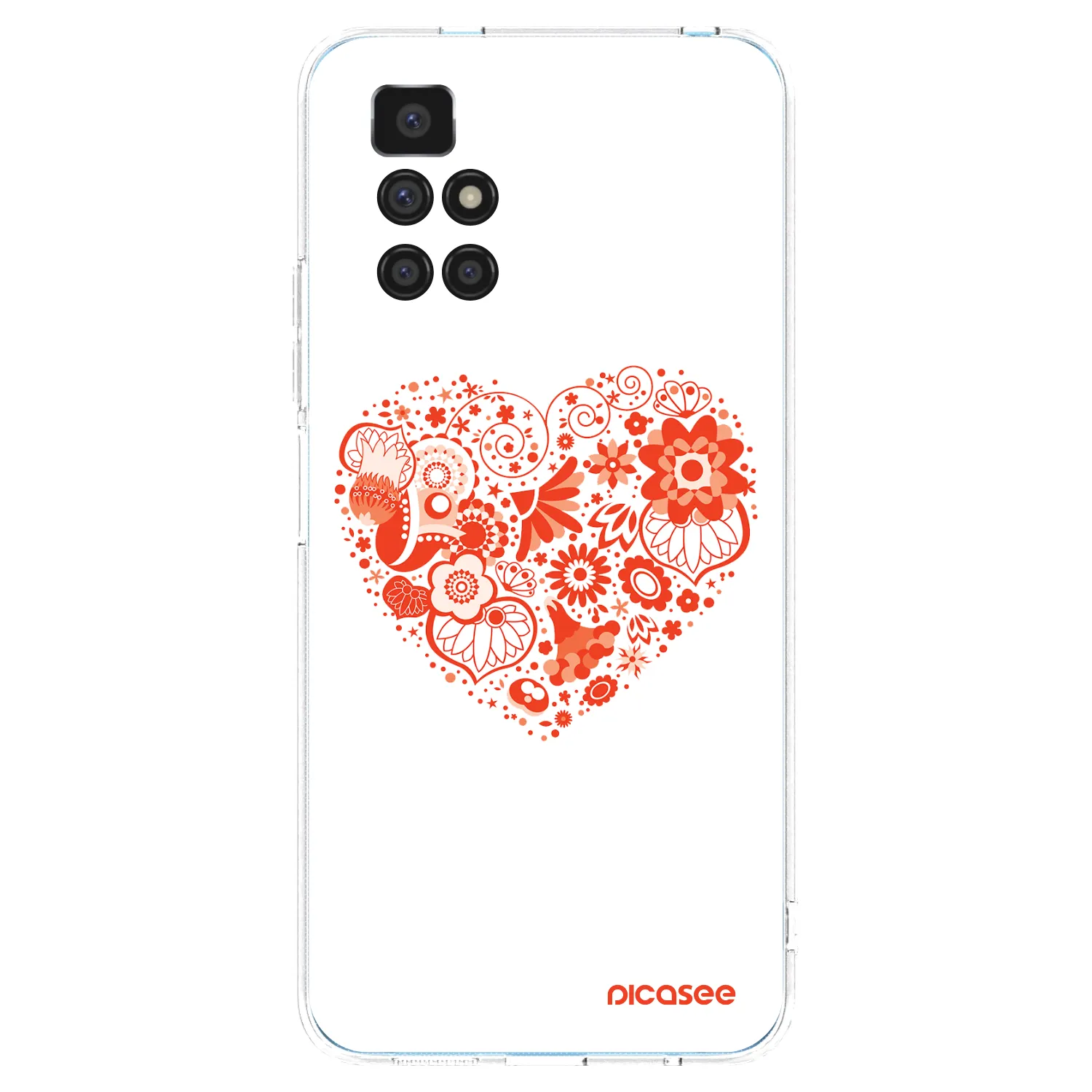 Picasee silikonska prozirna maskica za Xiaomi Redmi 10 - Big heart