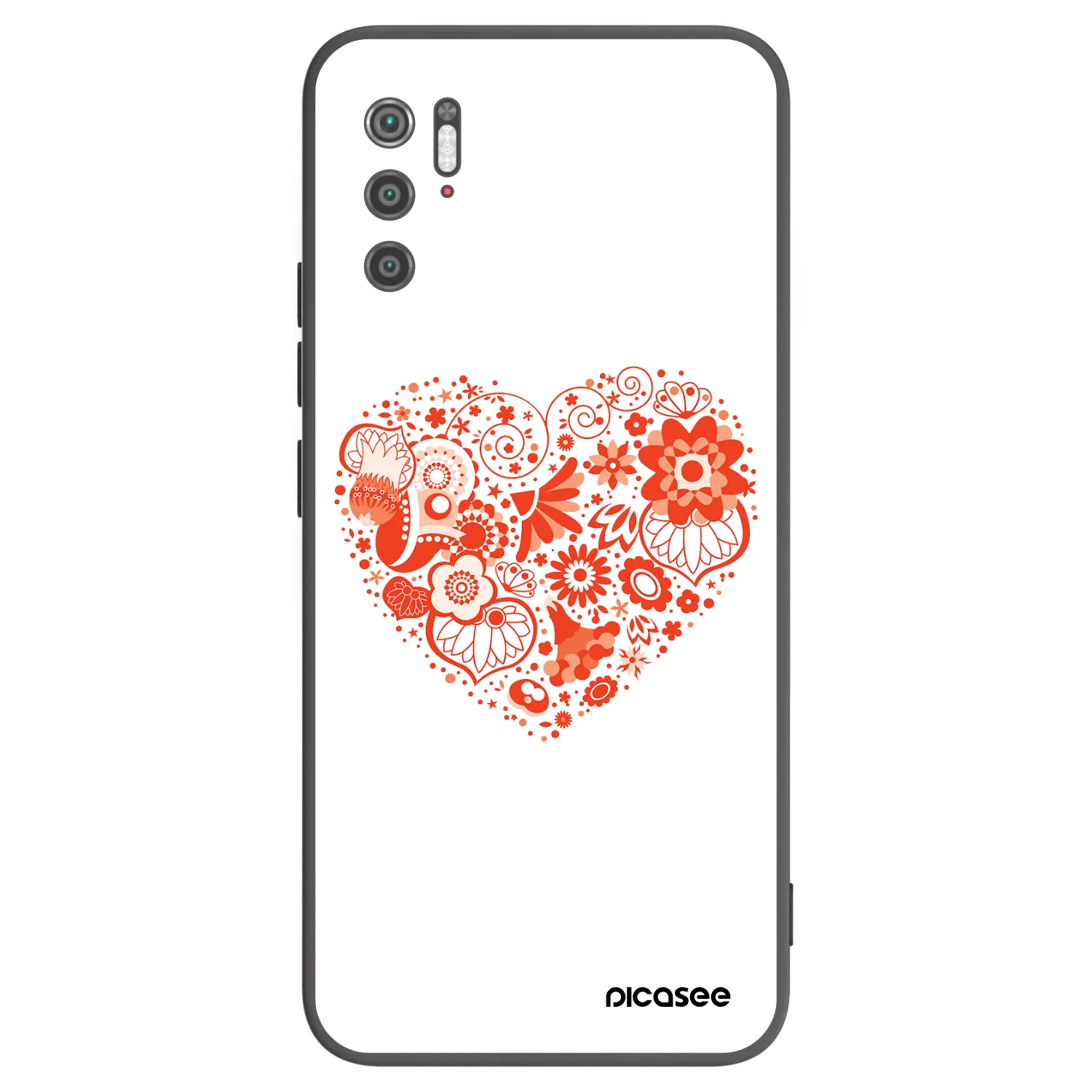 Picasee crna silikonska maskica za Xiaomi Poco M3 Pro 5G - Big heart