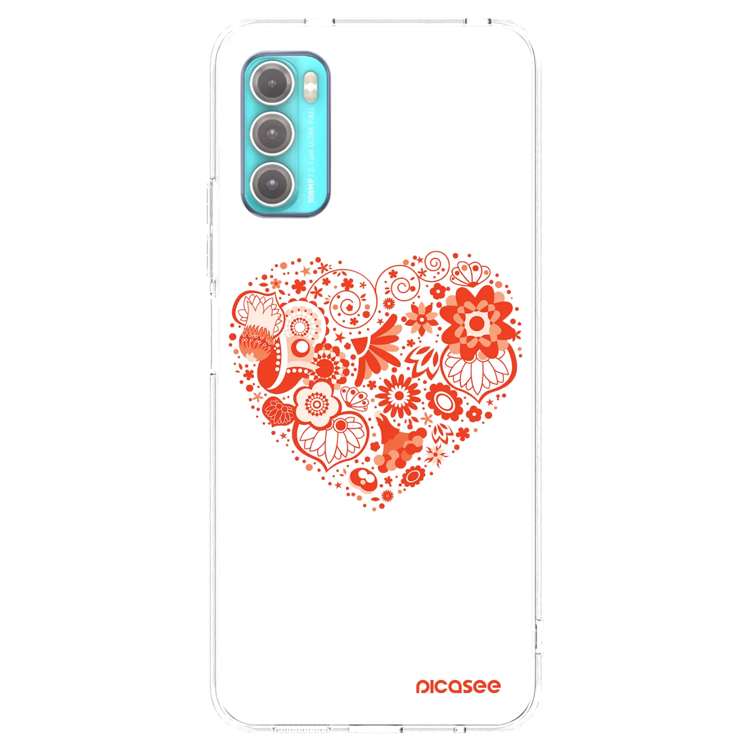 Picasee silikonska prozirna maskica za Motorola Moto G60 - Big heart