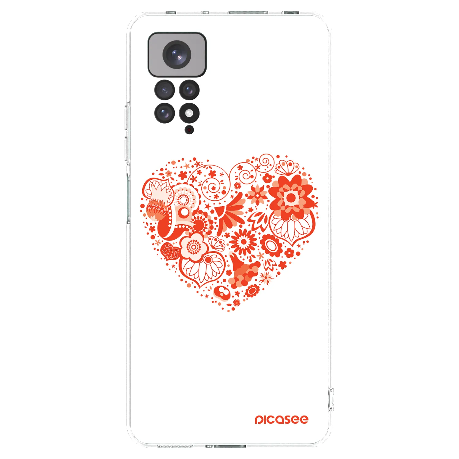 Picasee silikonska prozirna maskica za Xiaomi Redmi Note 11 - Big heart