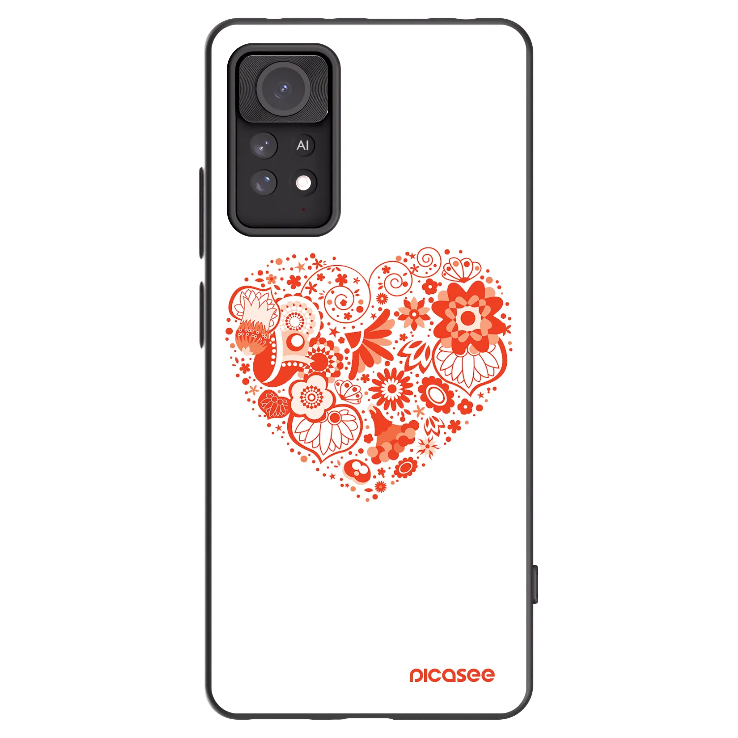 Picasee crna silikonska maskica za Xiaomi Redmi Note 11 Pro 5G - Big heart