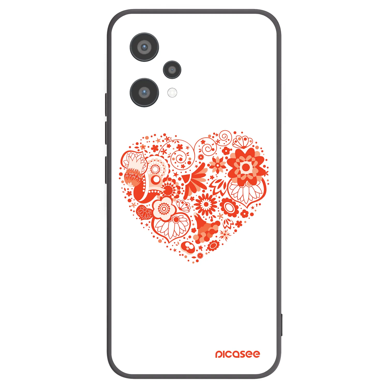 Picasee crna silikonska maskica za Realme 9 Pro 5G - Big heart