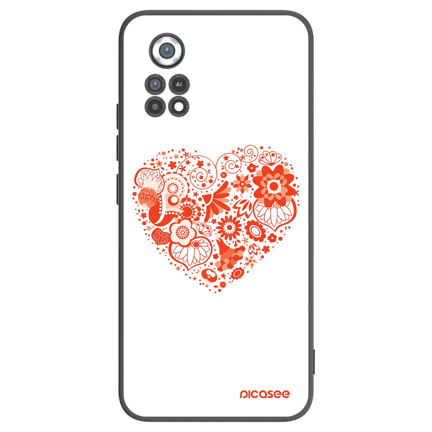 Picasee crna silikonska maskica za Xiaomi Poco X4 Pro 5G - Big heart