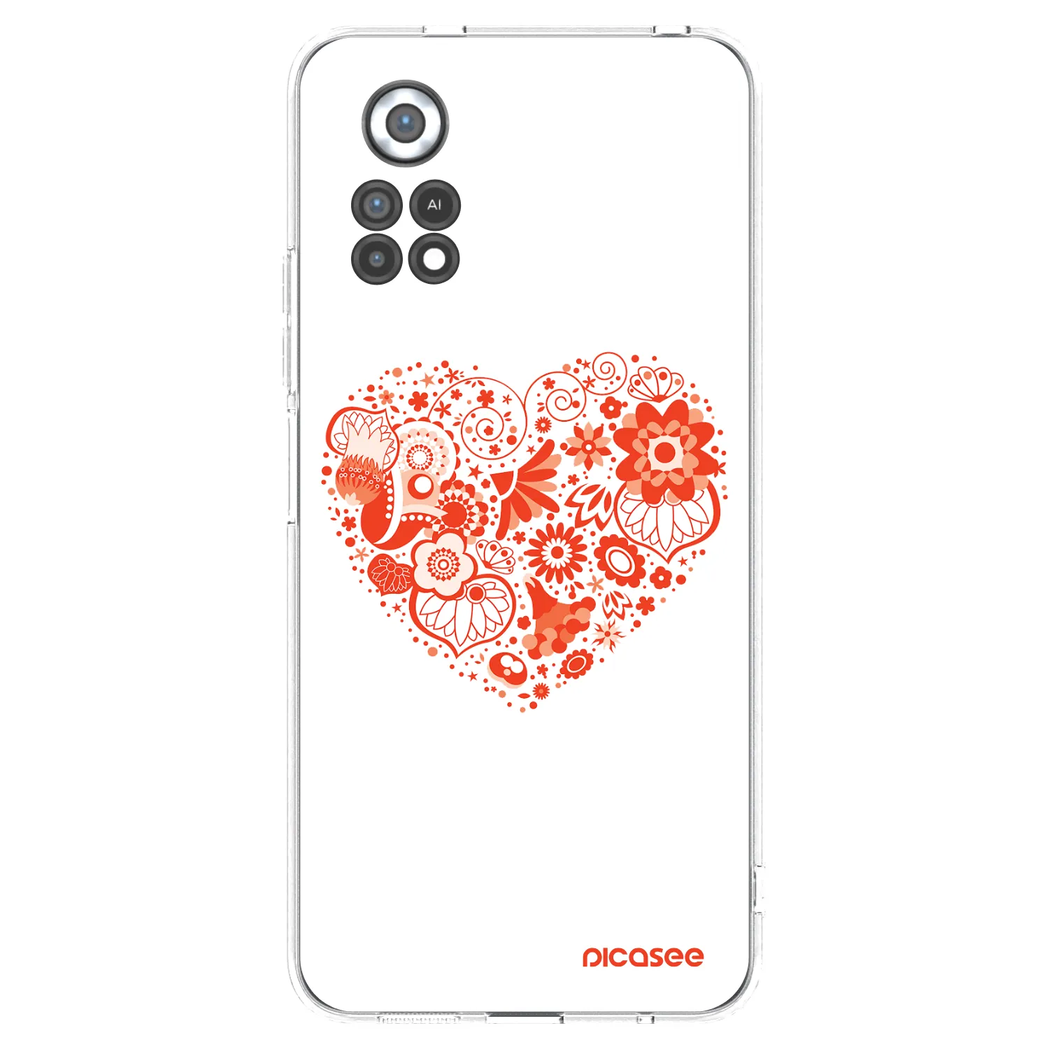 Picasee silikonska prozirna maskica za Xiaomi Poco X4 Pro 5G - Big heart