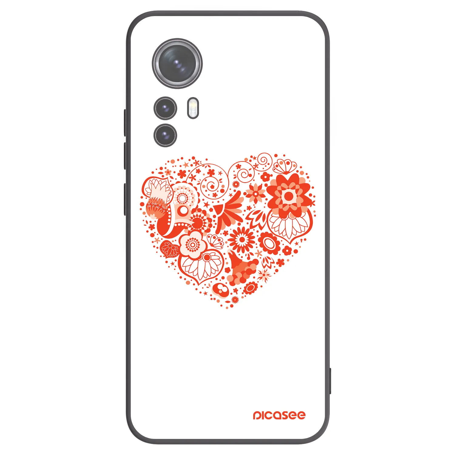 Picasee crna silikonska maskica za Xiaomi 12 - Big heart