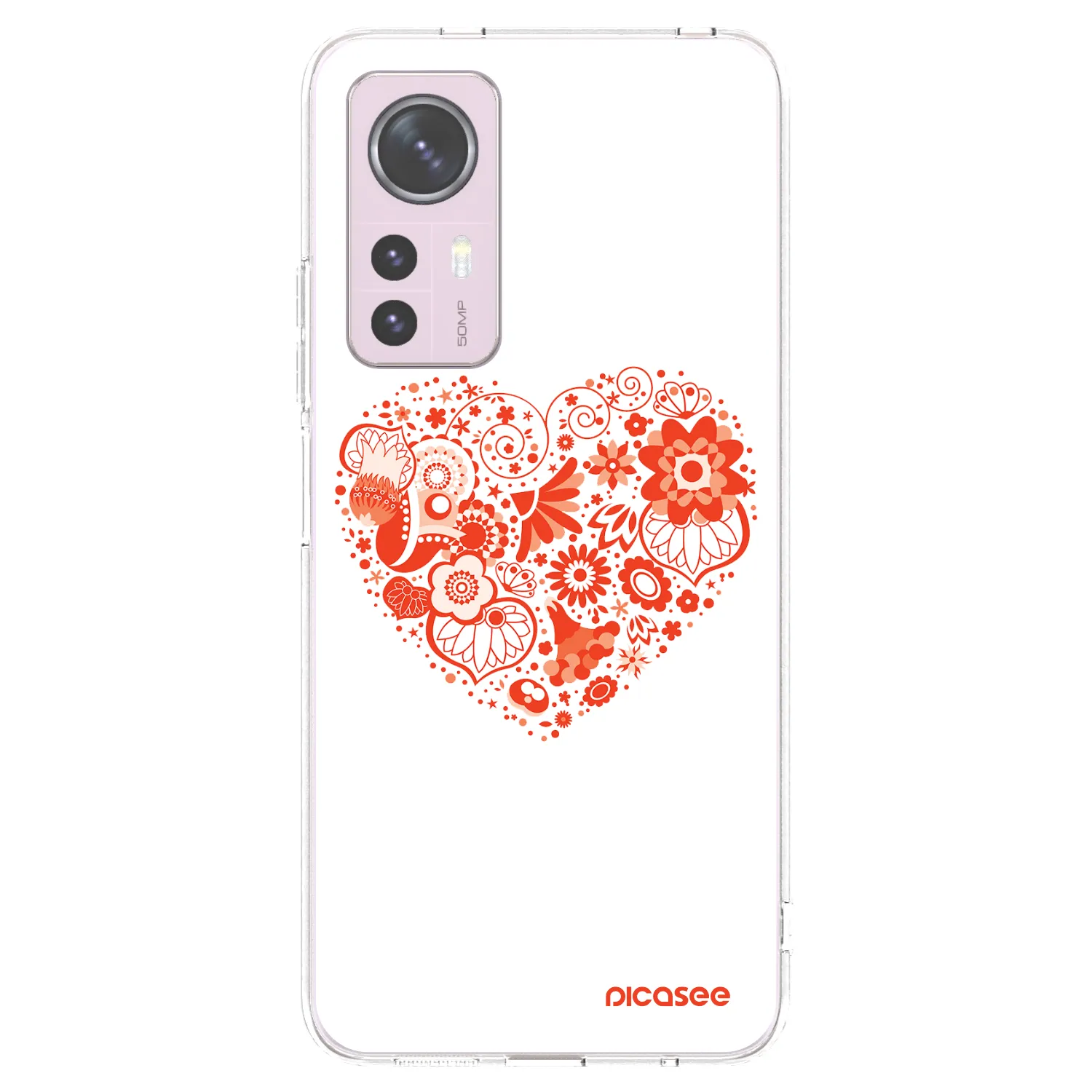 Picasee silikonska prozirna maskica za Xiaomi 12 - Big heart