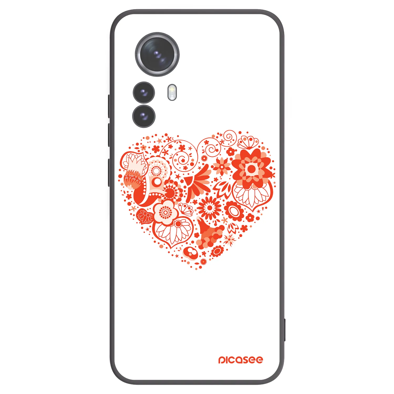 Picasee crna silikonska maskica za Xiaomi 12 Pro - Big heart