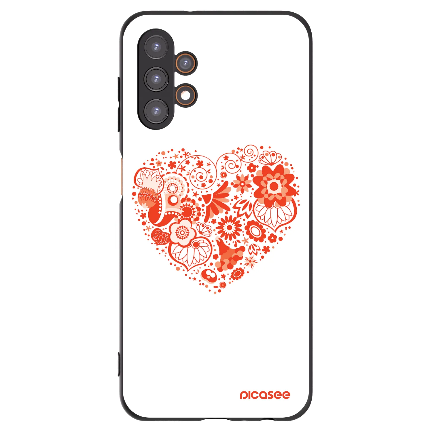 Picasee crna silikonska maskica za Samsung Galaxy A13 4G A135 - Big heart