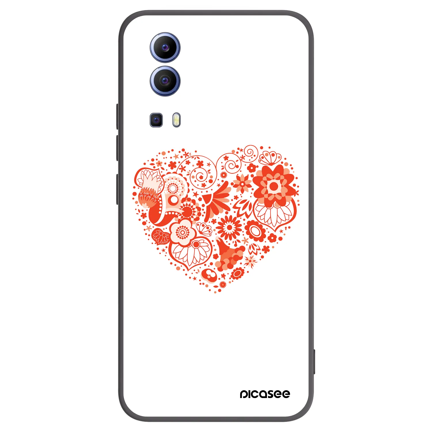 Picasee crna silikonska maskica za Vivo Y52 5G - Big heart