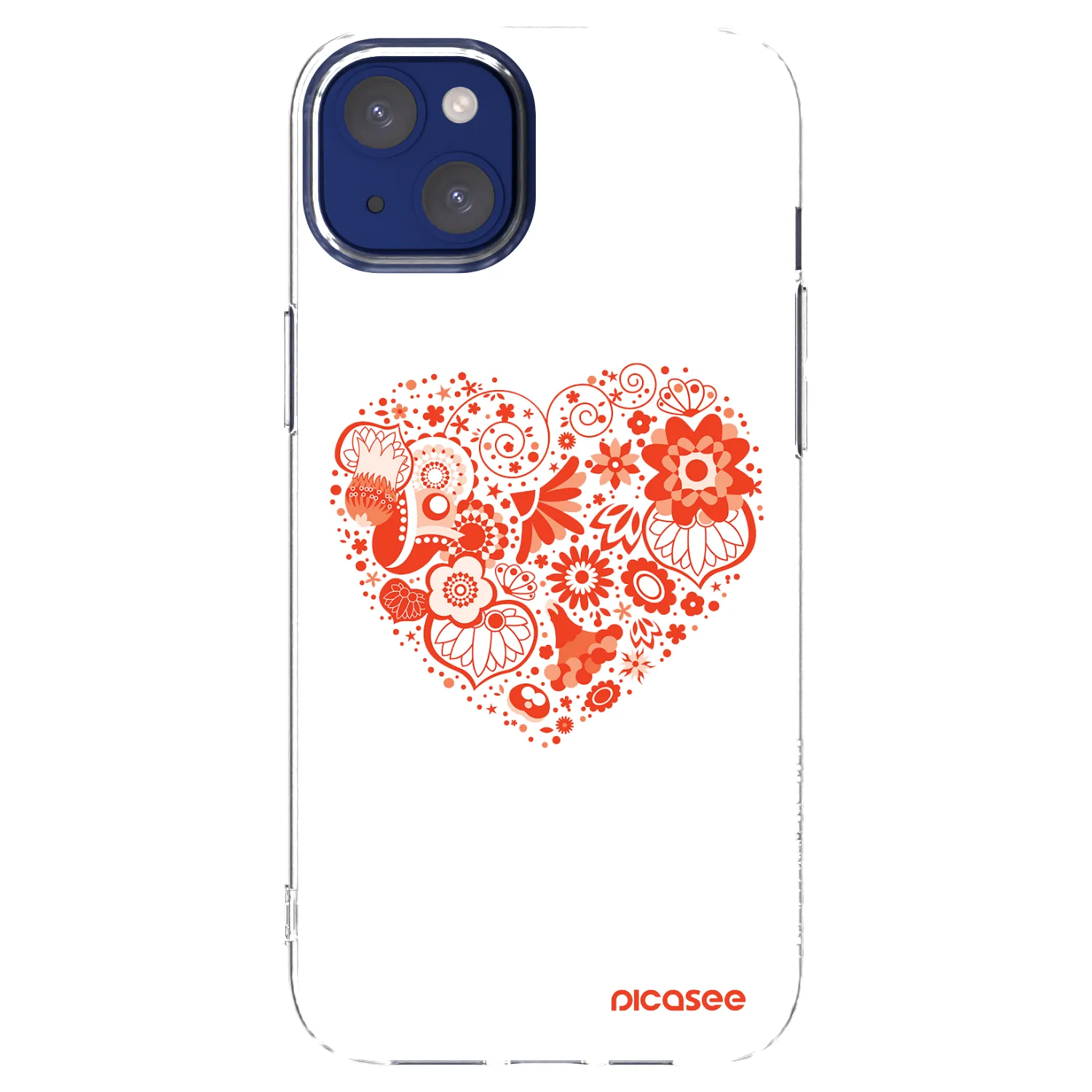 Picasee silikonska prozirna maskica za Apple iPhone 14 Plus - Big heart