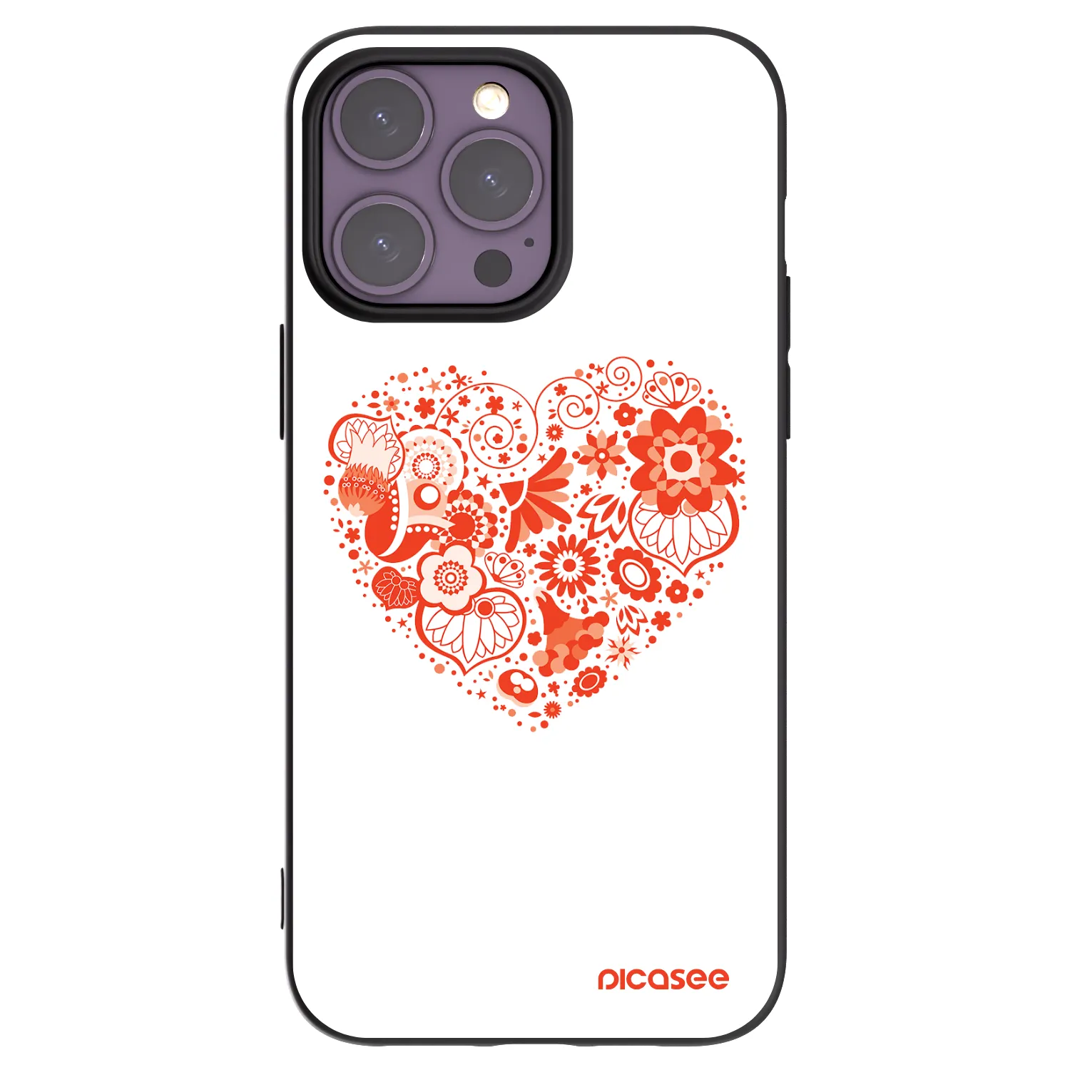 Picasee crna silikonska maskica za Apple iPhone 14 Pro Max - Big heart