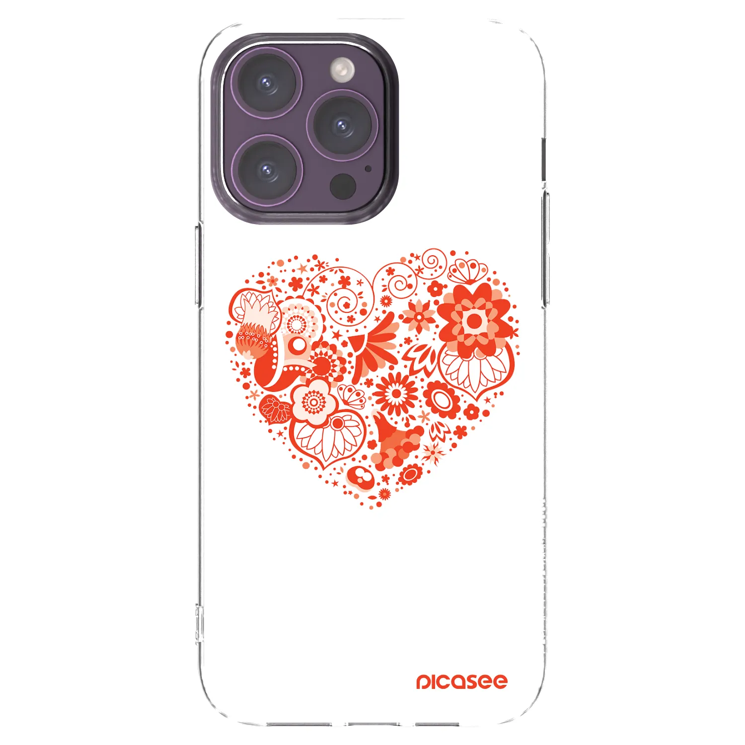 Picasee silikonska prozirna maskica za Apple iPhone 14 Pro Max - Big heart