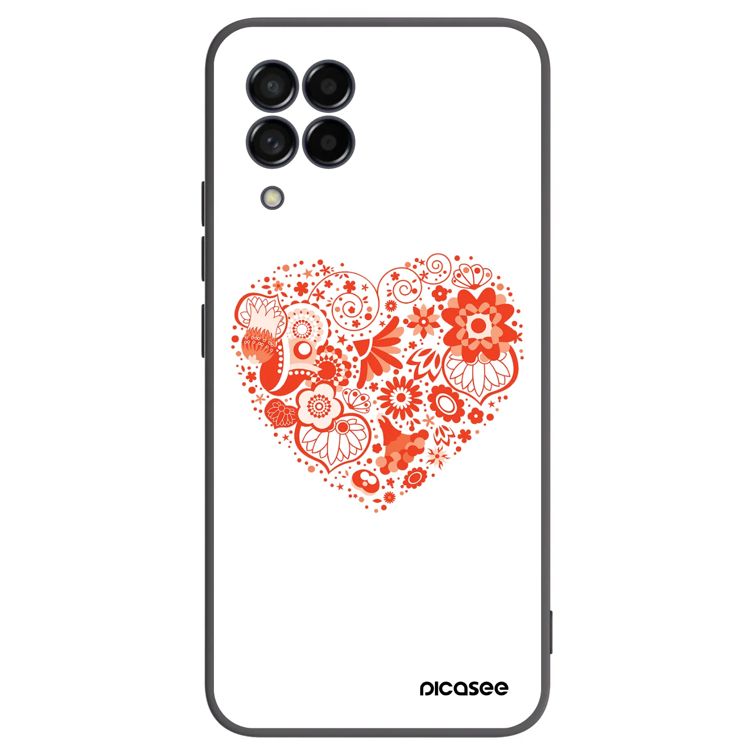 Picasee crna silikonska maskica za Samsung Galaxy M53 5G - Big heart