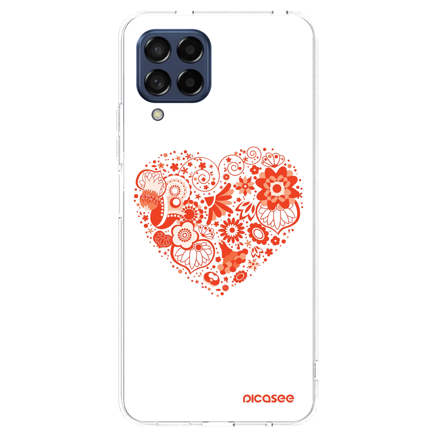 Picasee silikonska prozirna maskica za Samsung Galaxy M53 5G - Big heart