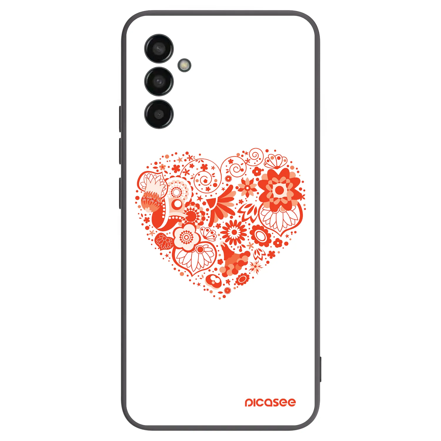 Picasee crna silikonska maskica za Samsung Galaxy M13 M135F - Big heart