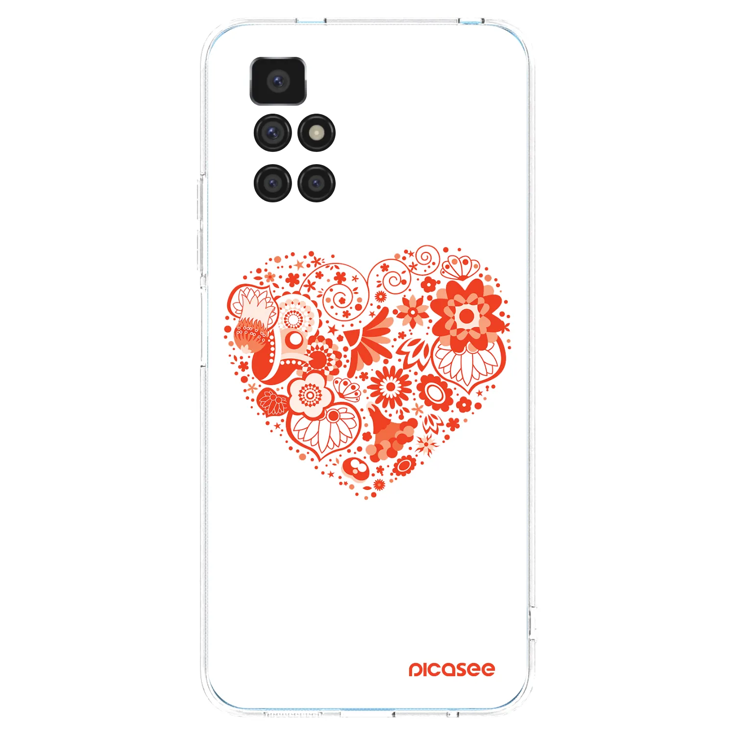 Picasee silikonska prozirna maskica za Xiaomi Redmi 10 (2022) - Big heart