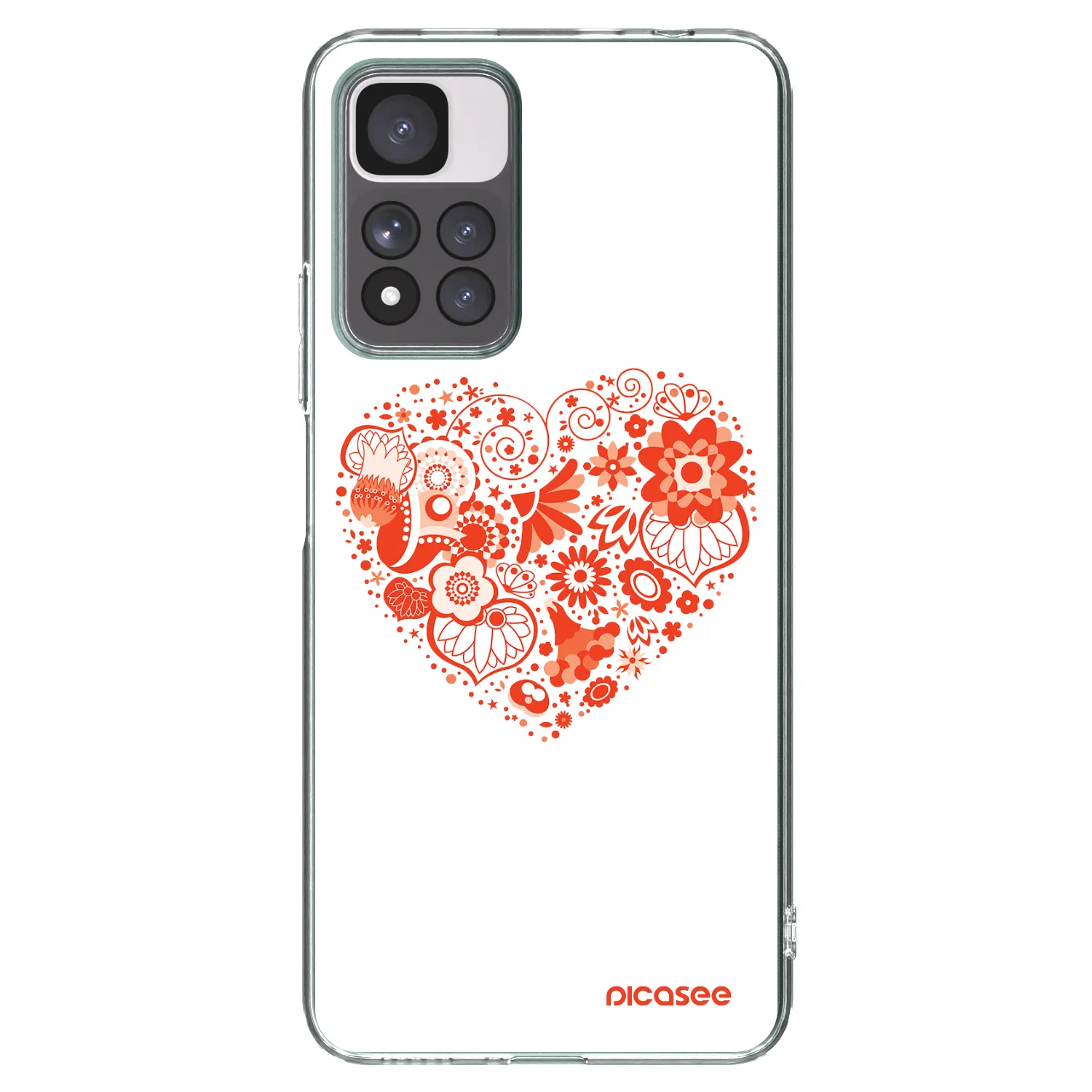 Picasee silikonska prozirna maskica za Xiaomi Redmi Note 11 Pro+ 5G - Big heart