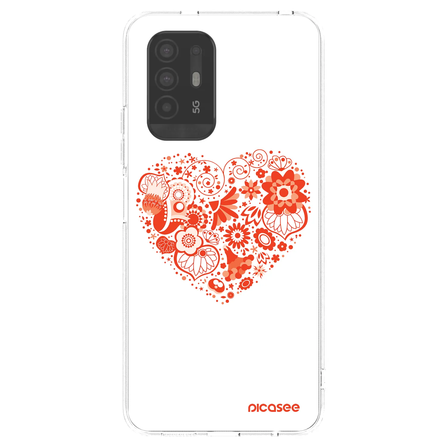 Picasee silikonska prozirna maskica za OPPO A94 5G - Big heart