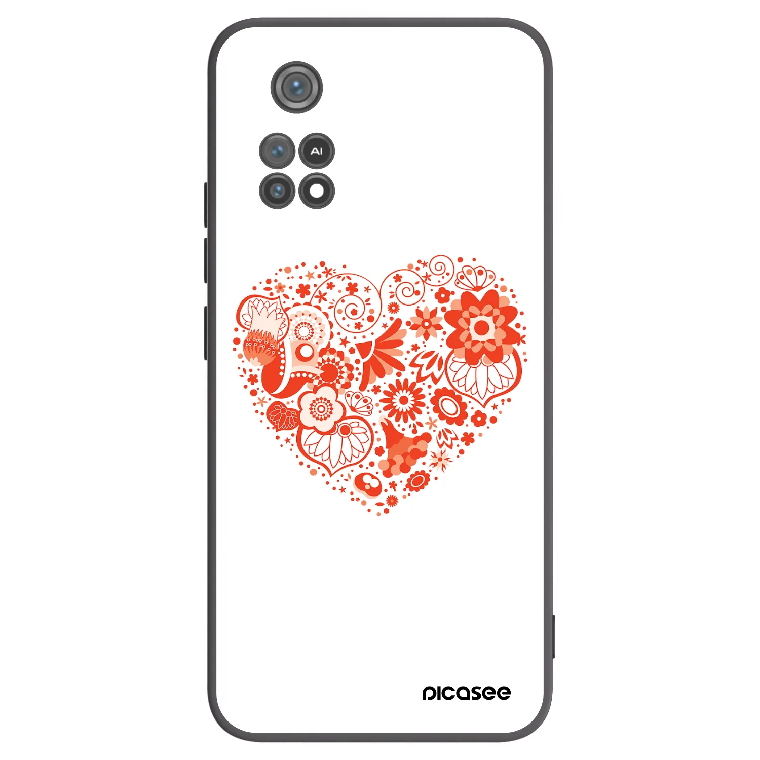 Picasee crna silikonska maskica za Xiaomi Poco M4 Pro - Big heart