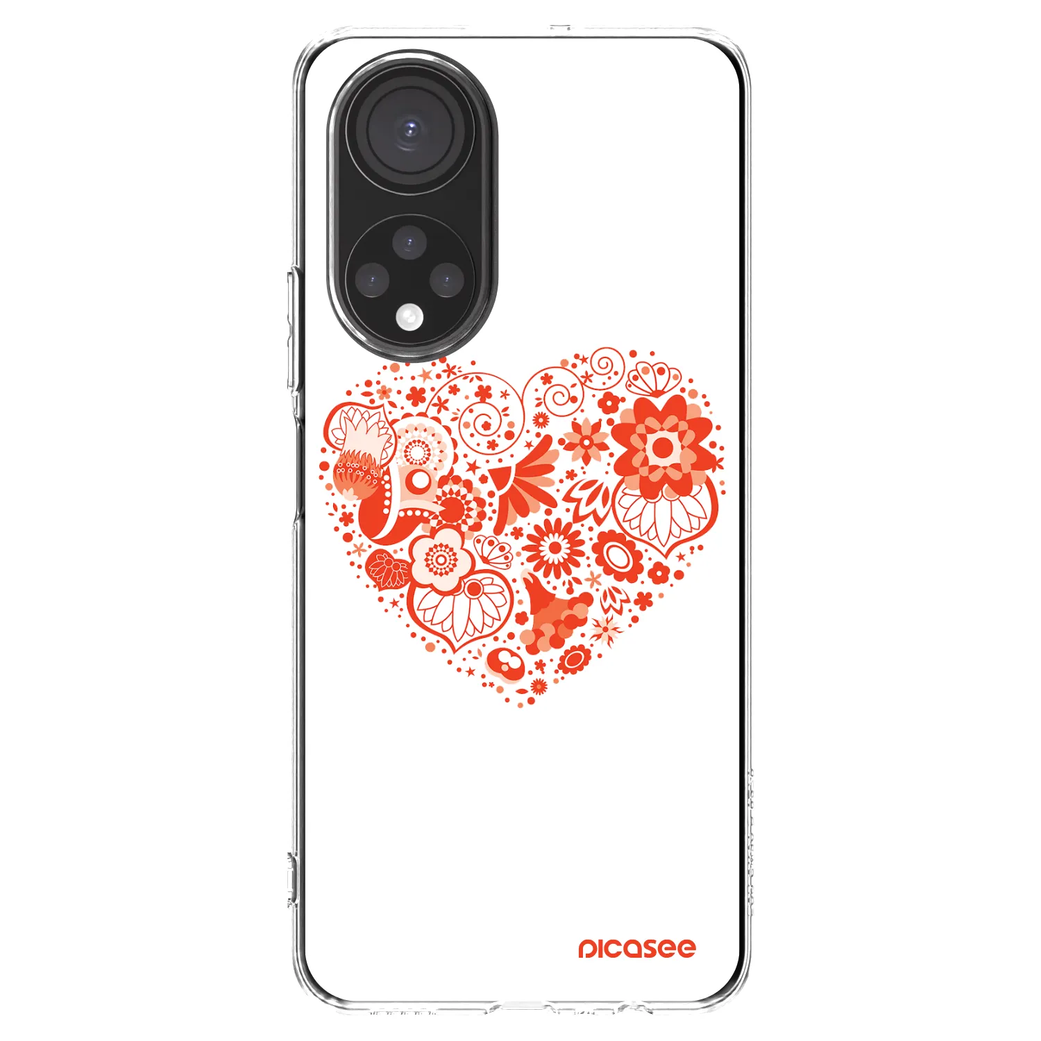 Picasee silikonska prozirna maskica za Honor X7 - Big heart