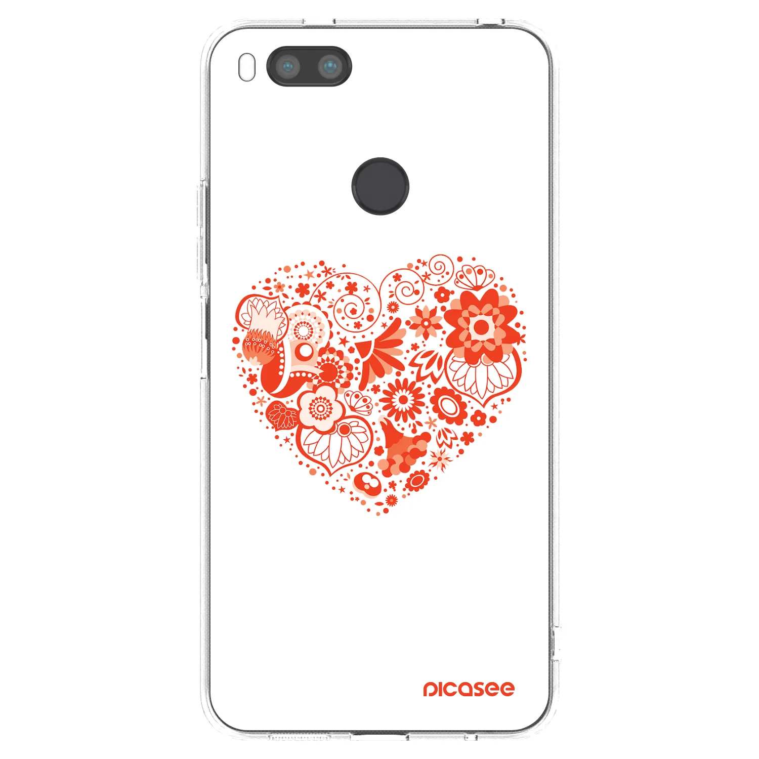 Picasee silikonska prozirna maskica za Xiaomi Redmi A1 - Big heart