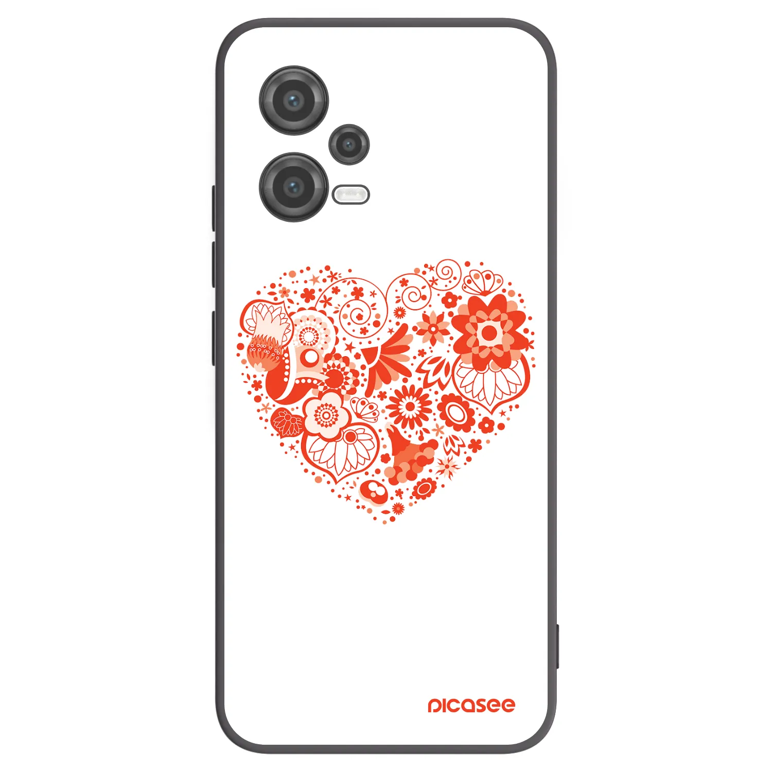 Picasee crna silikonska maskica za Xiaomi Poco X5 - Big heart