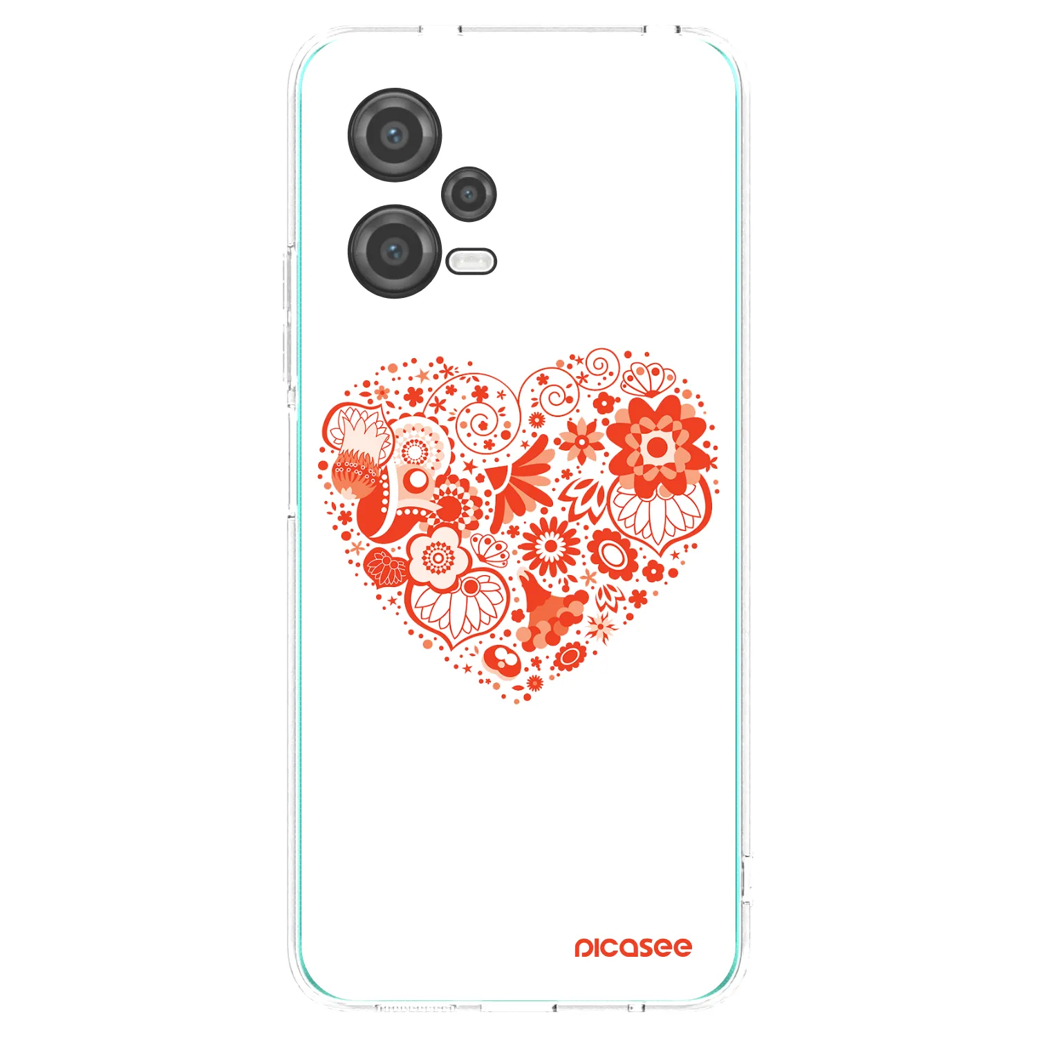 Picasee silikonska prozirna maskica za Xiaomi Poco X5 - Big heart