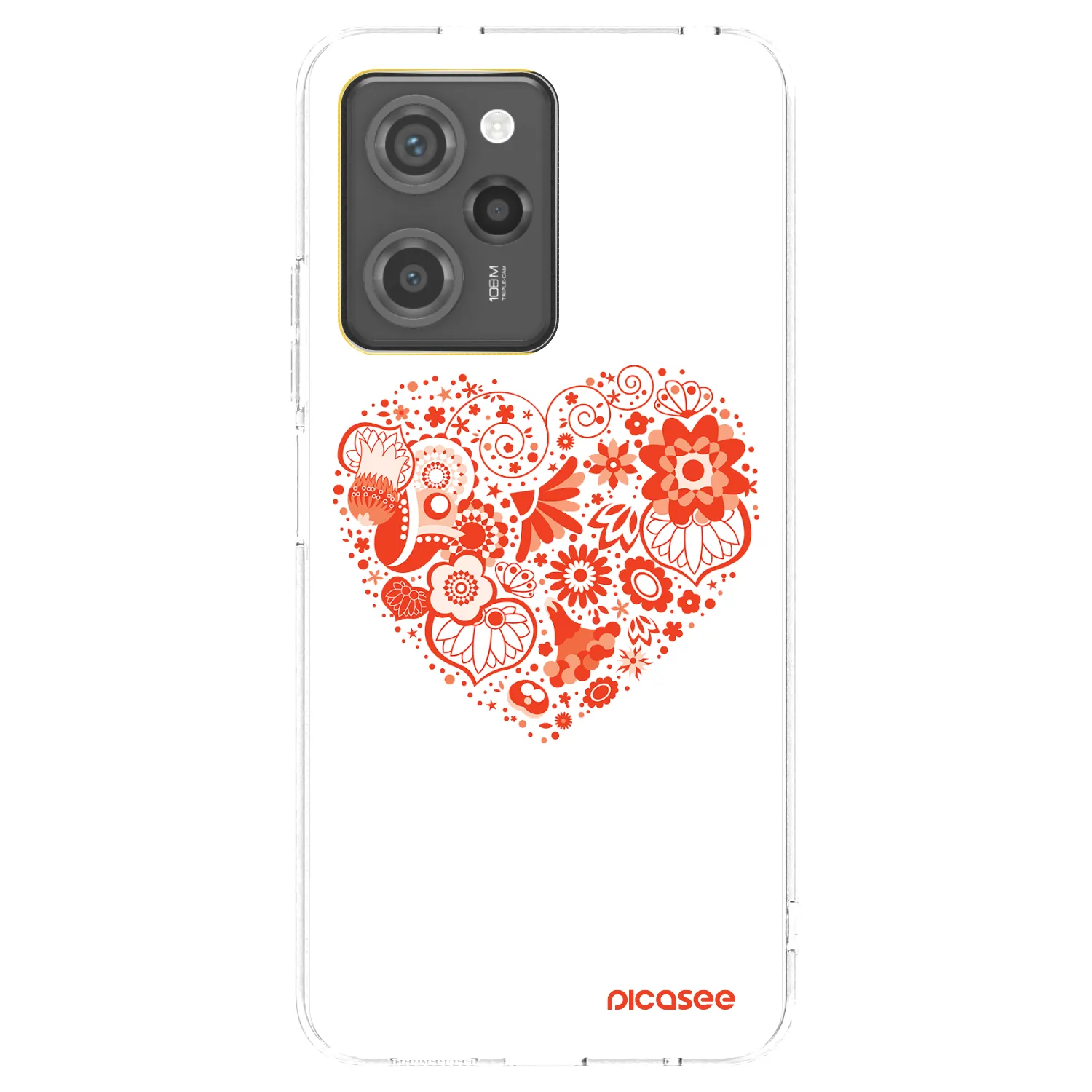Picasee crna silikonska maskica za Xiaomi Poco X5 Pro - Big heart