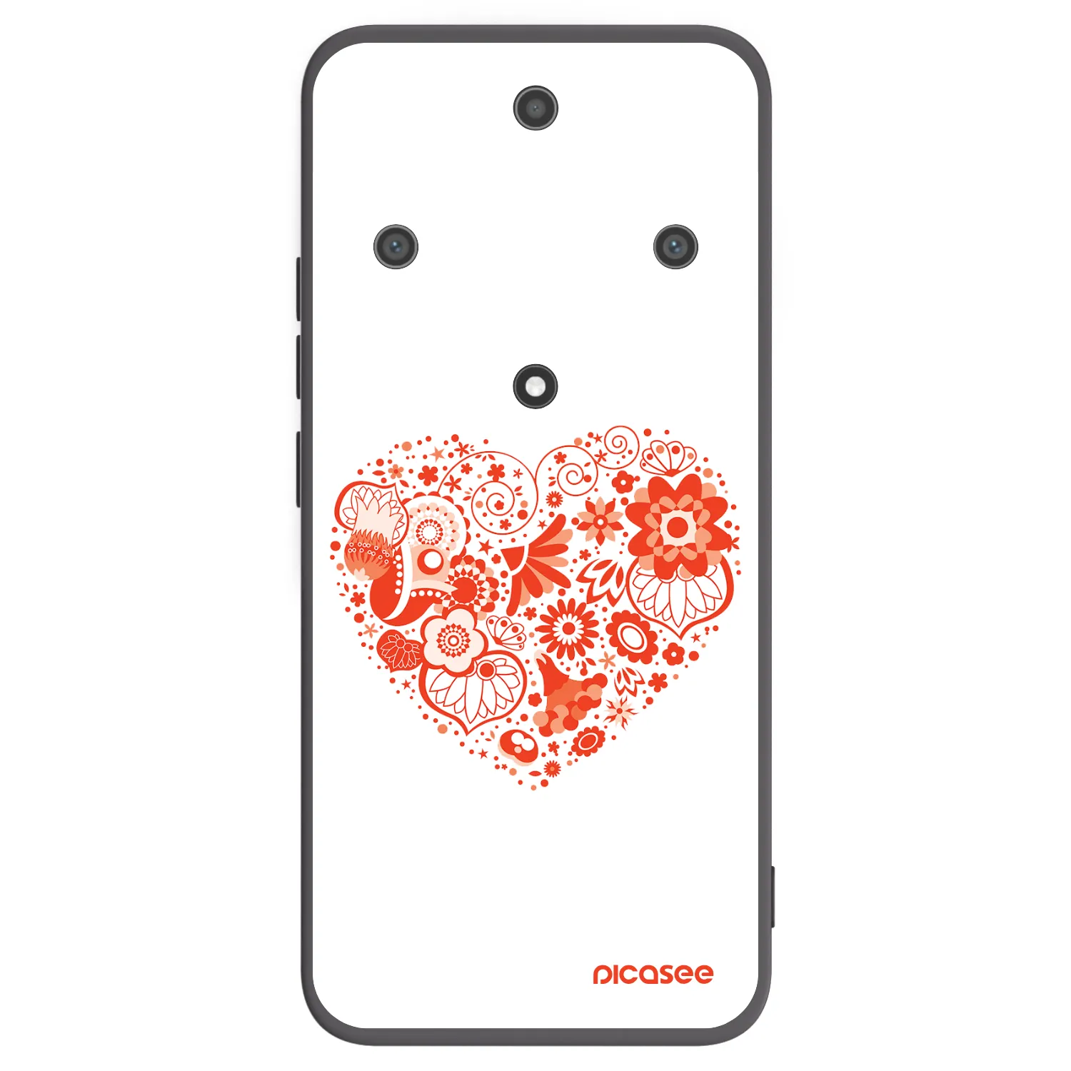 Picasee crna silikonska maskica za Honor Magic5 Lite 5G - Big heart
