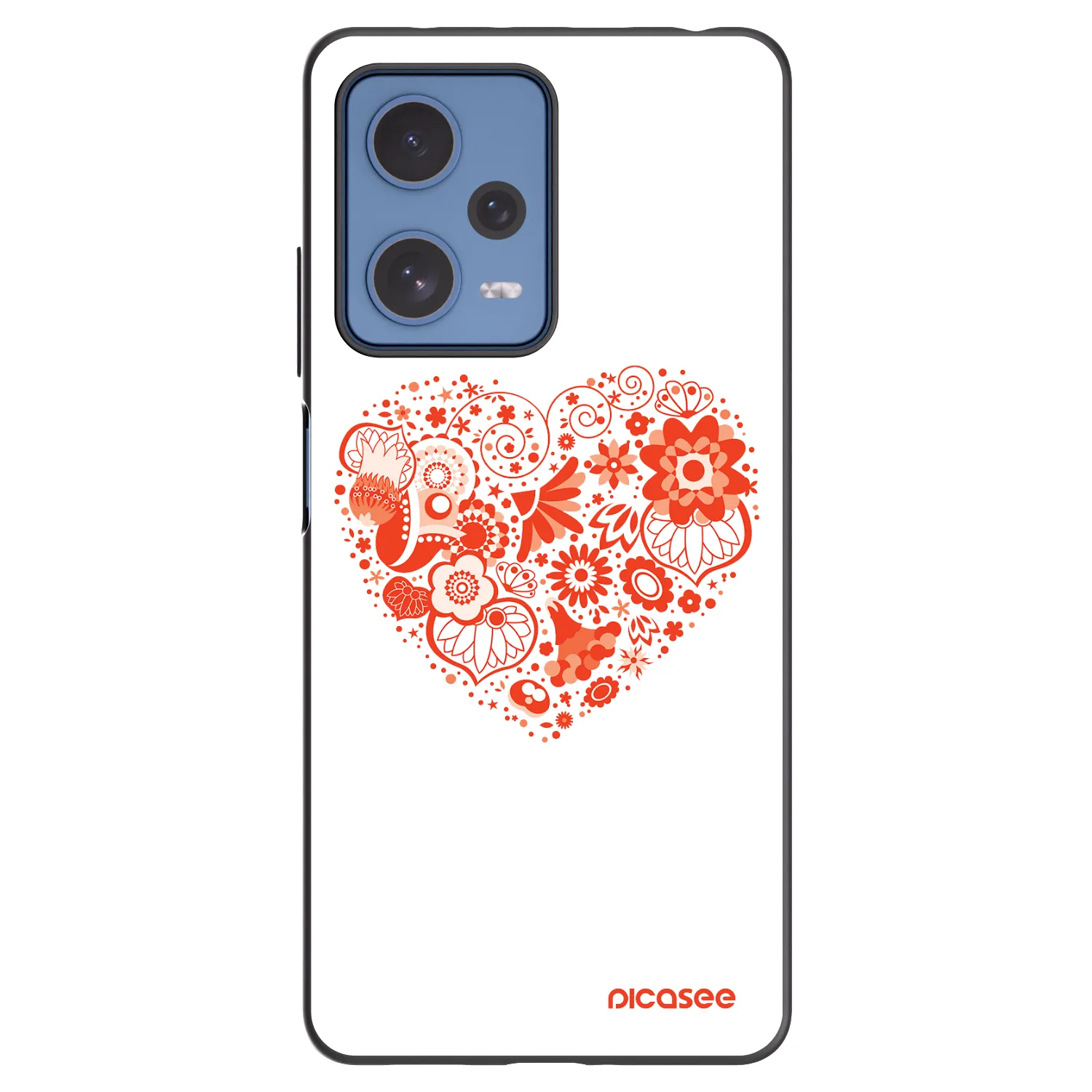 Picasee crna silikonska maskica za Xiaomi Redmi Note 12 Pro 5G - Big heart