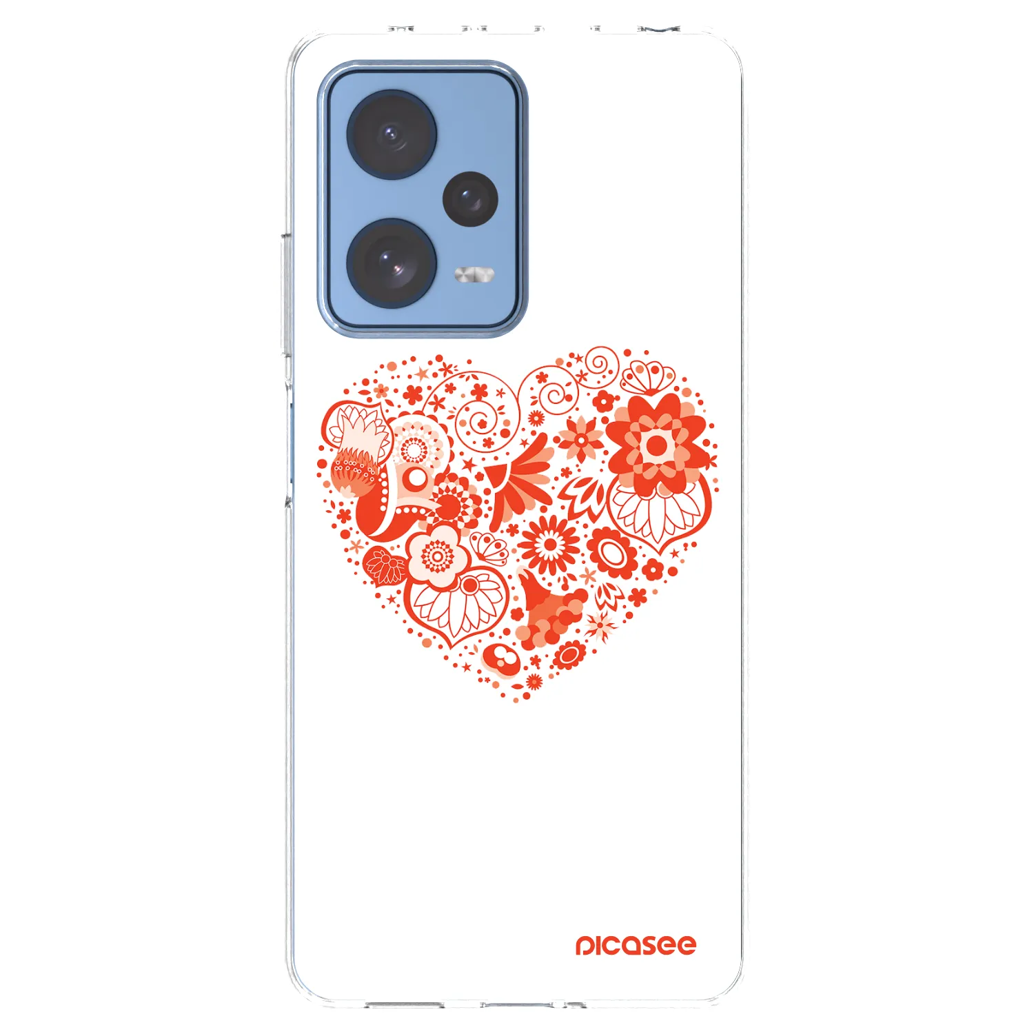 Picasee silikonska prozirna maskica za Xiaomi Redmi Note 12 Pro 5G - Big heart