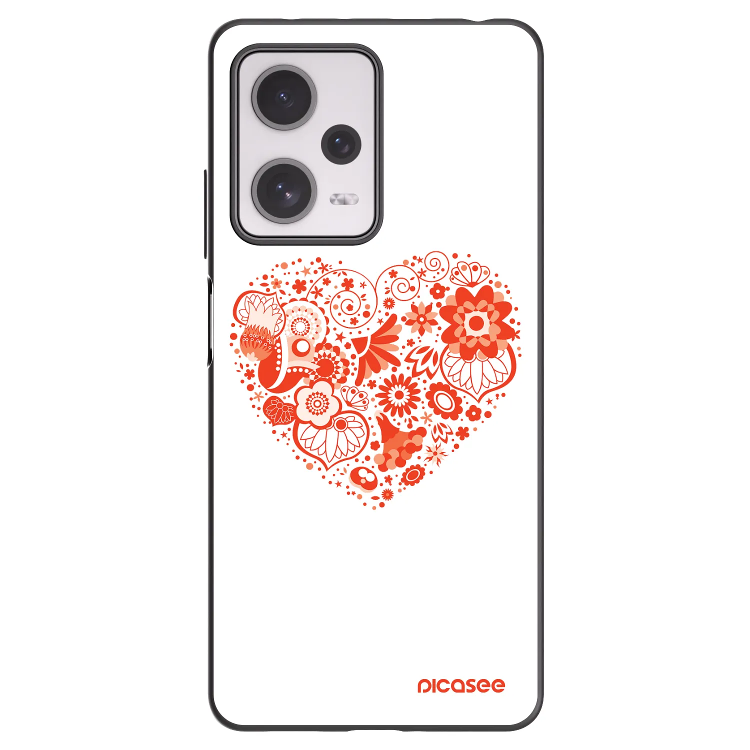 Picasee crna silikonska maskica za Xiaomi Redmi Note 12 Pro+ 5G - Big heart