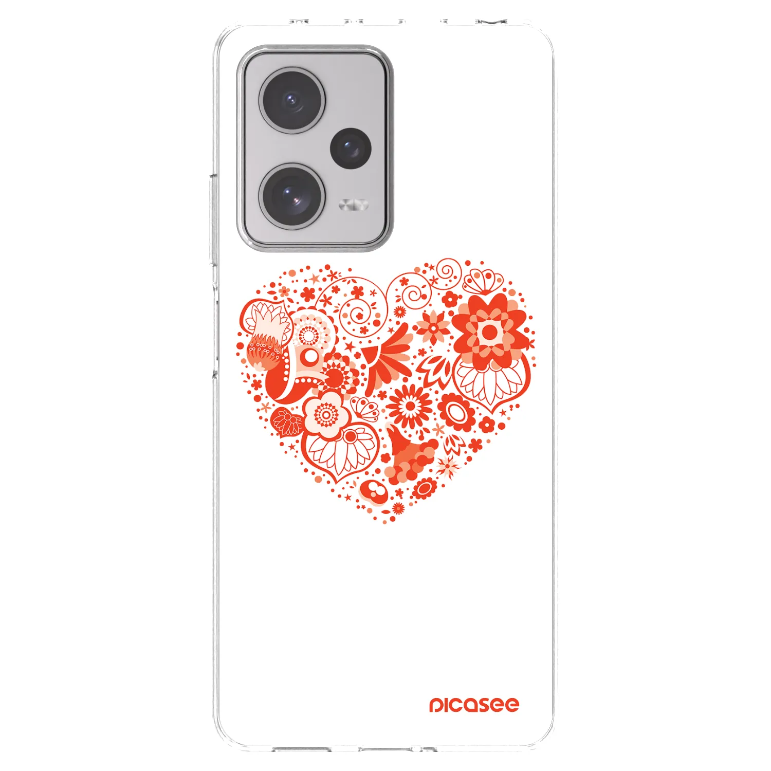 Picasee silikonska prozirna maskica za Xiaomi Redmi Note 12 Pro+ 5G - Big heart