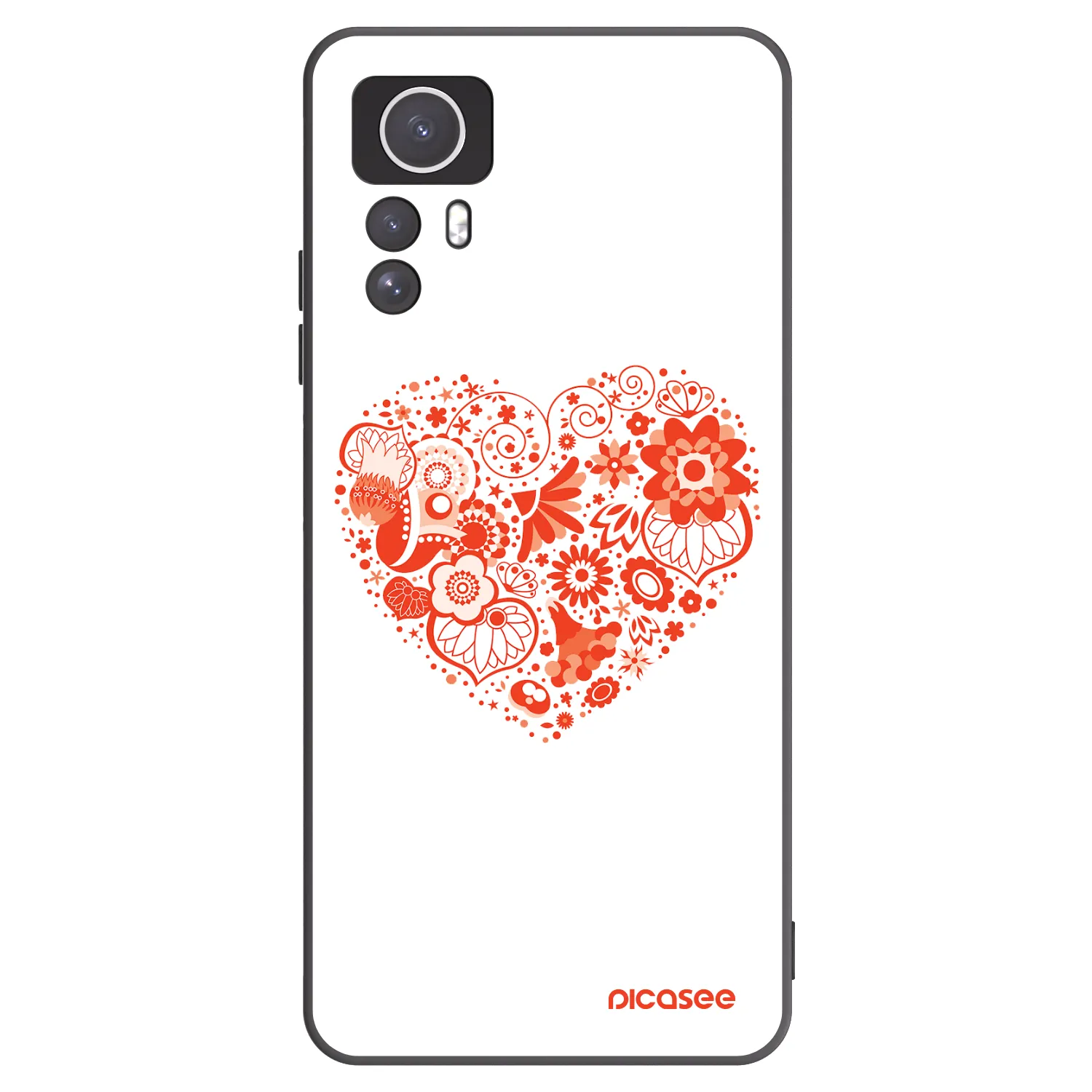 Picasee crna silikonska maskica za Xiaomi Redmi Note 12S - Big heart
