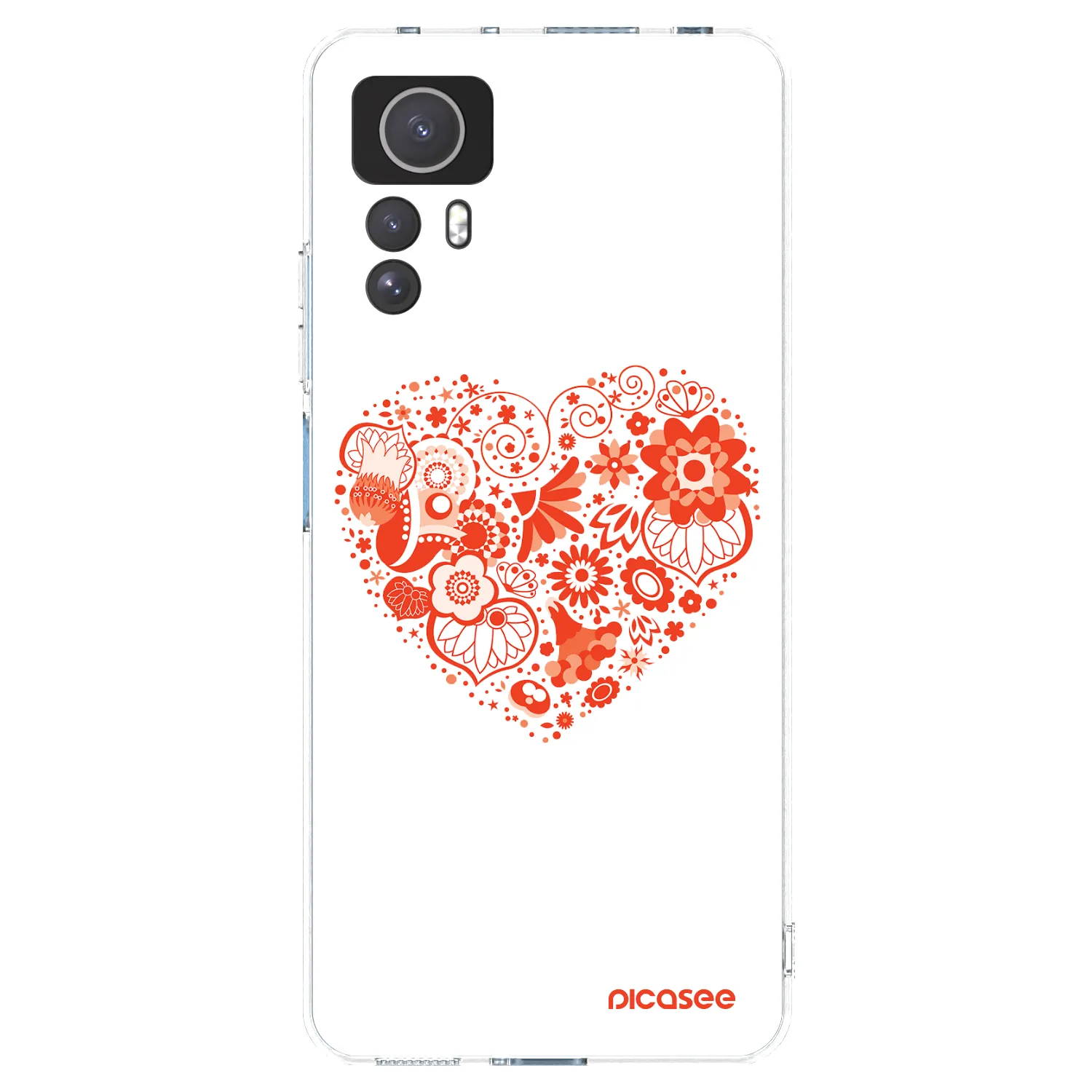 Picasee silikonska prozirna maskica za Xiaomi Redmi Note 12S - Big heart