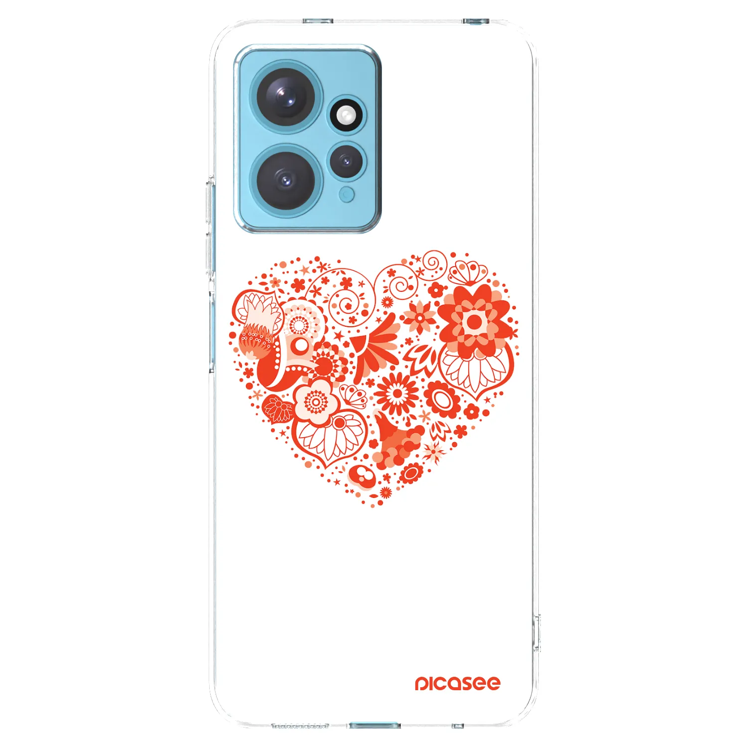 Picasee silikonska prozirna maskica za Xiaomi Redmi Note 12 4G - Big heart