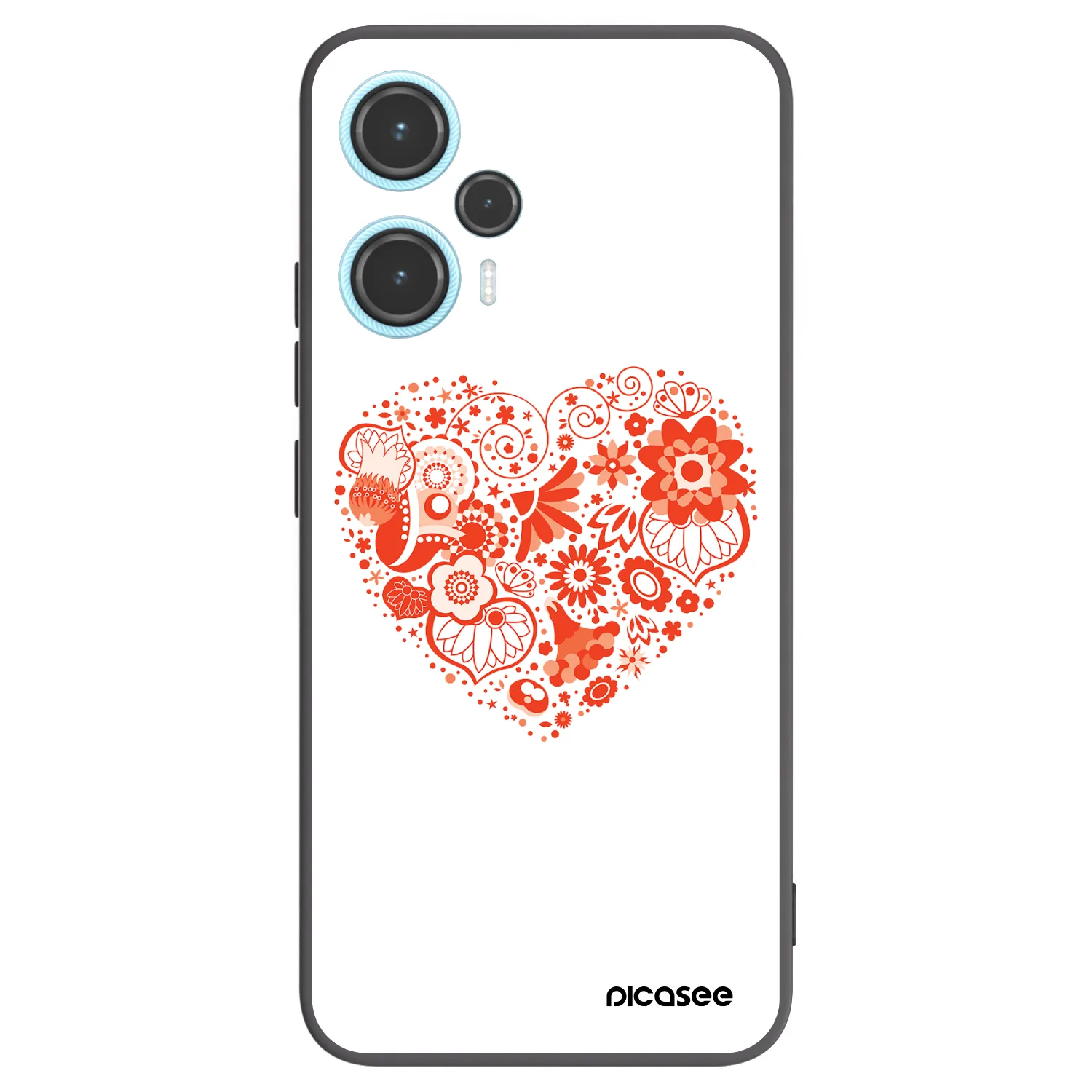 Picasee crna silikonska maskica za Xiaomi Poco F5 - Big heart