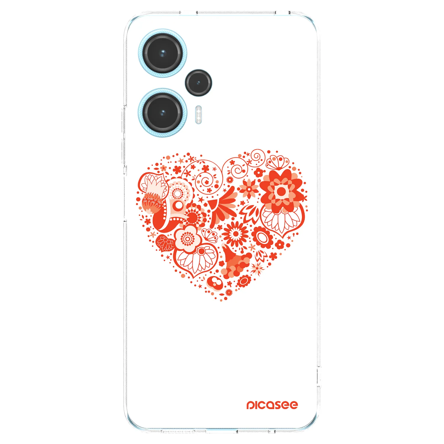 Picasee silikonska prozirna maskica za Xiaomi Poco F5 - Big heart