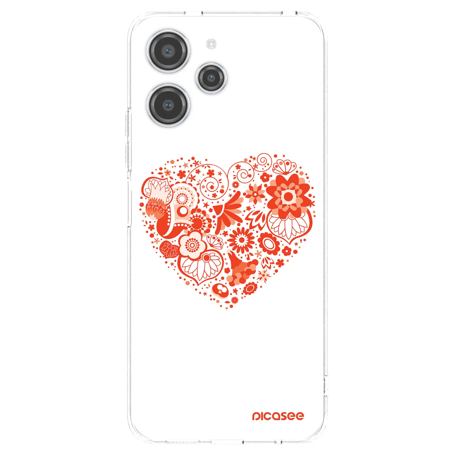 Picasee silikonska prozirna maskica za Xiaomi Redmi 12 4G - Big heart