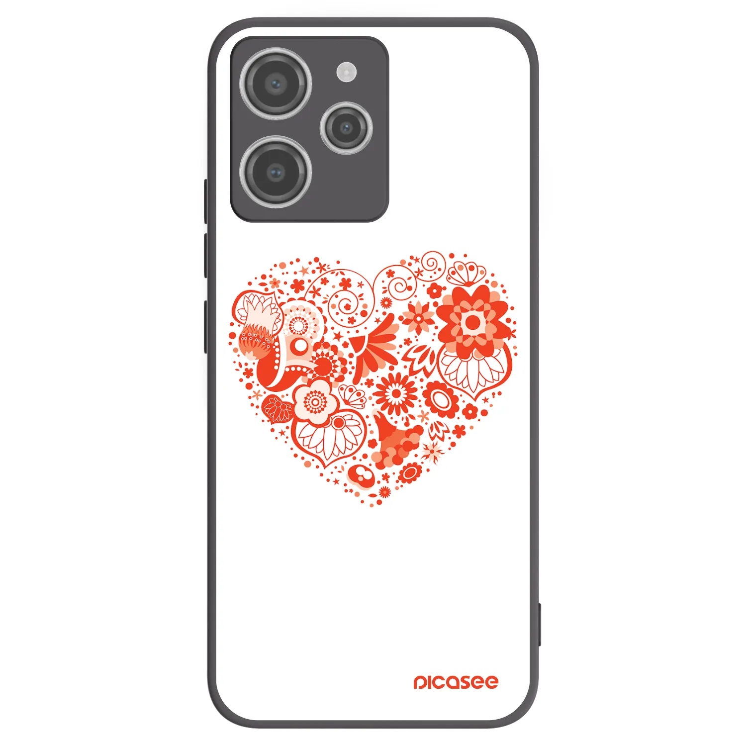 Picasee crna silikonska maskica za Xiaomi Redmi 12 4G - Big heart