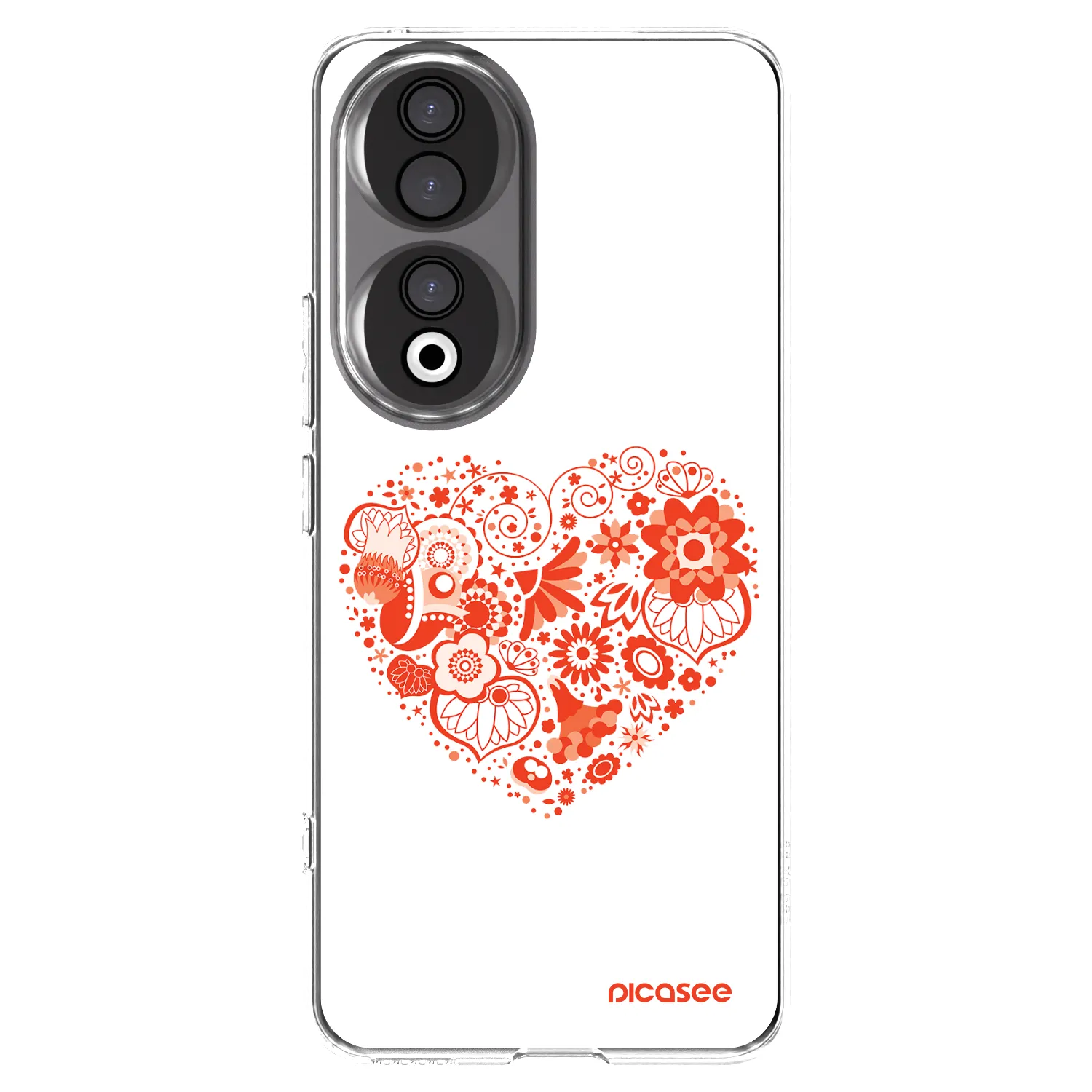 Picasee silikonska prozirna maskica za Honor 90 5G - Big heart